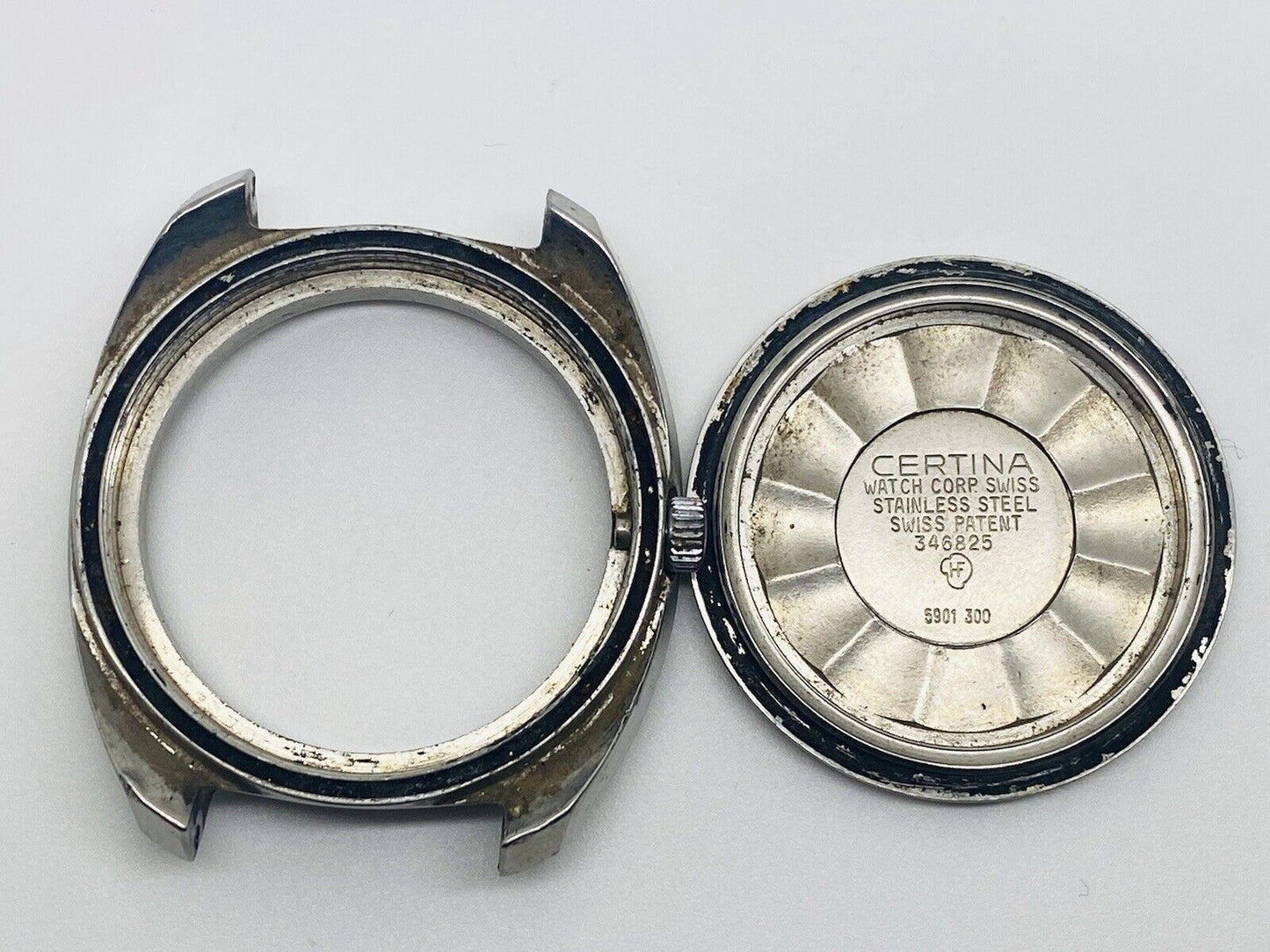 Vintage Certina DS2 Stainless Steel 39mm Case 5901 300 Without Glass.