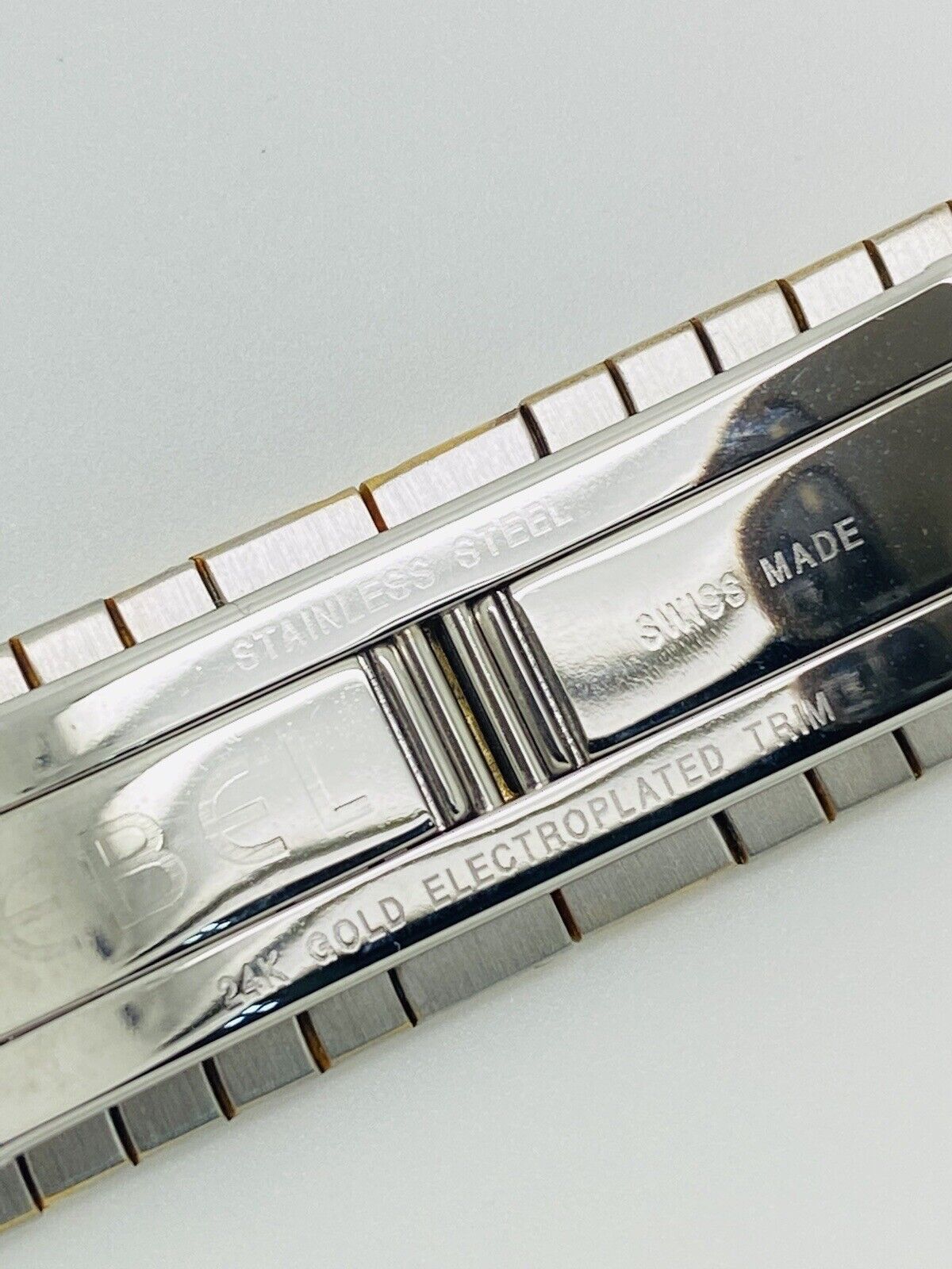 Ebel Stainless Steel And Gold Plated New Old Stock Bracelet With 4 Orig. Screws
