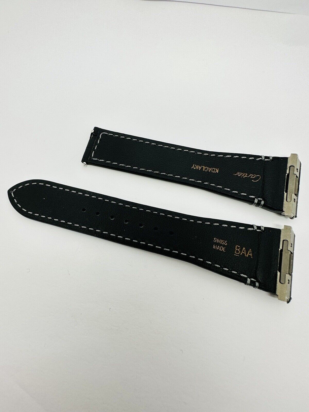 Brand New Cartier Alligator Semimat Grey 23mm Strap For Santos Chronograph 43mm.