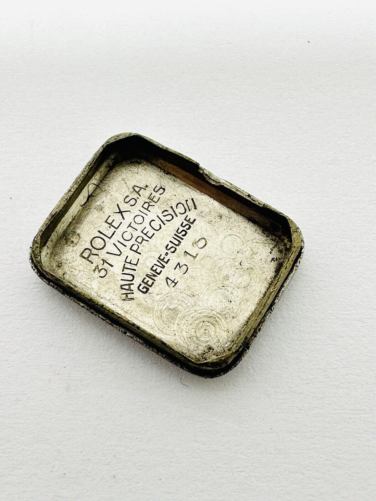 Vintage Rolex 4130 Stainless Steel Case Back.