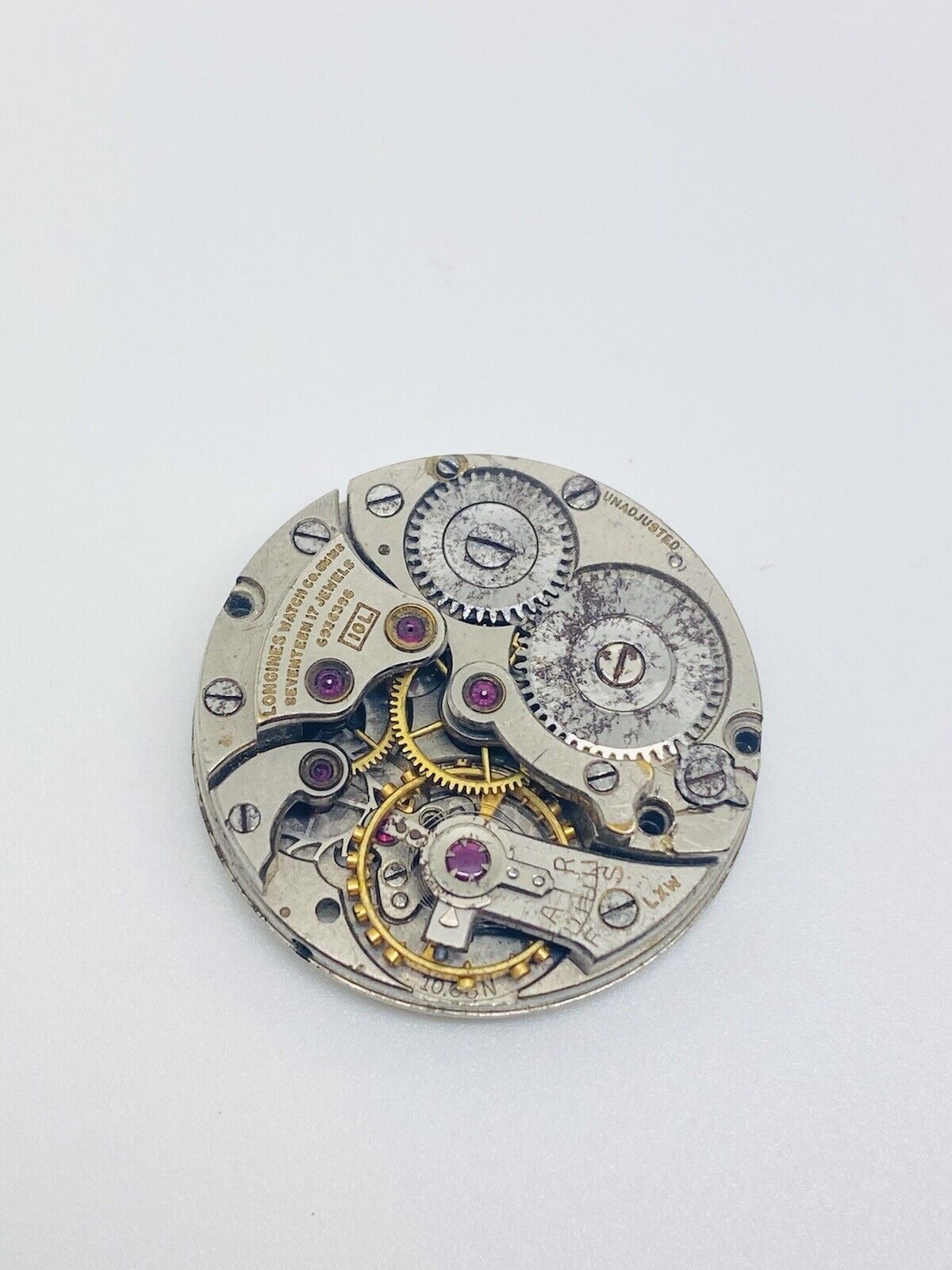 Longines Manual Winding Movement 10.68, 10L For Spares Repair Or For Parts Only