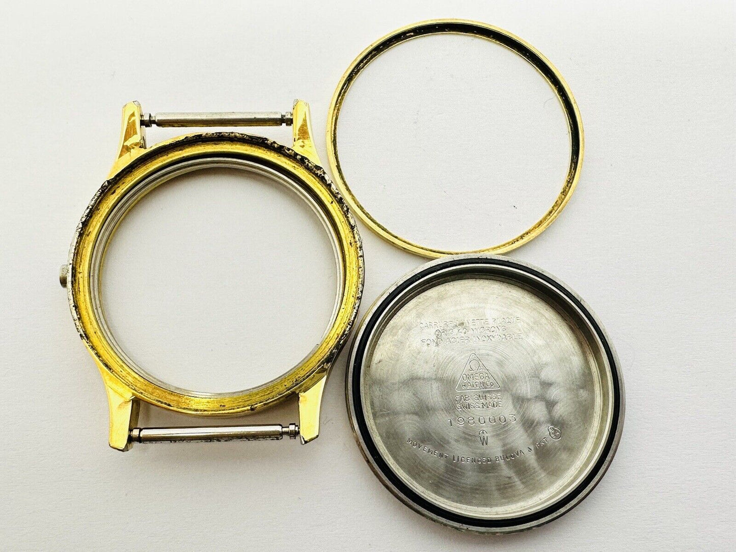 Vintage Omega Constellation Quartz Turning Fork Micron 35mm Case & Ring 1980003.
