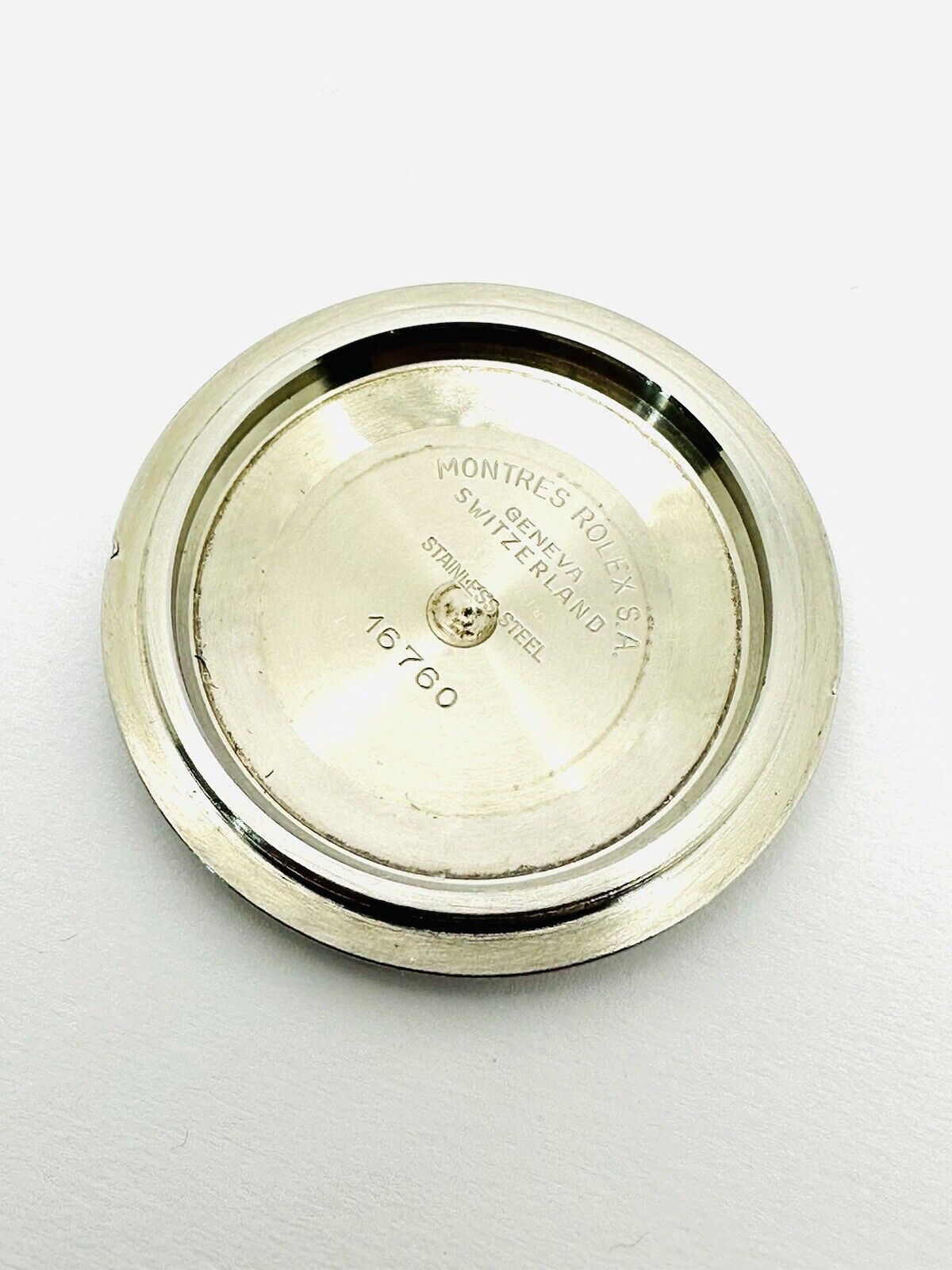 Vintage Rolex GMT Master II Stainless Steel Case Back Reference 16760.