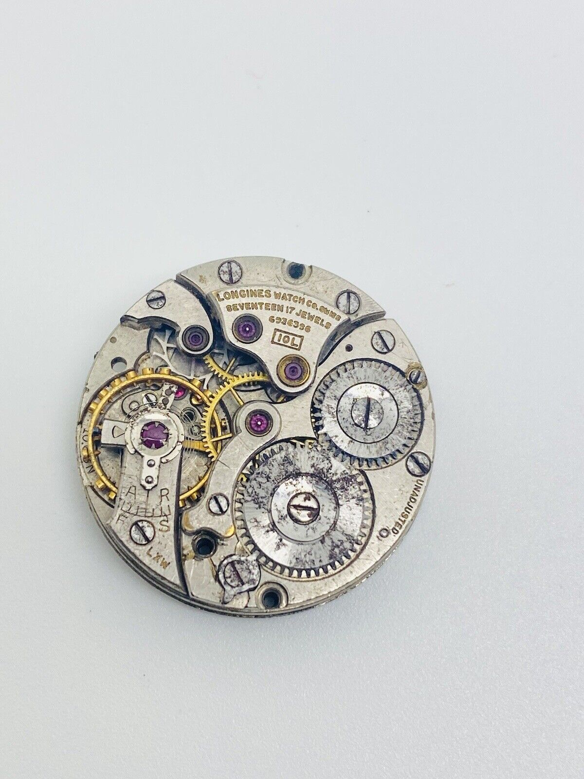 Longines Manual Winding Movement 10.68, 10L For Spares Repair Or For Parts Only