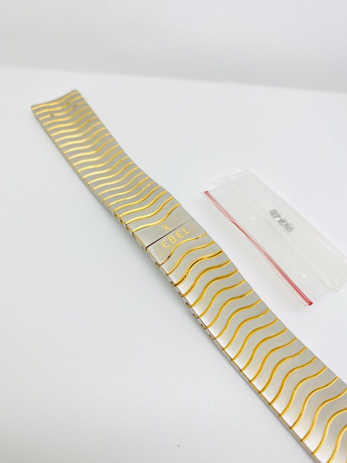 Ebel Stainless Steel And Gold Plated New Old Stock Bracelet With 4 Orig. Screws