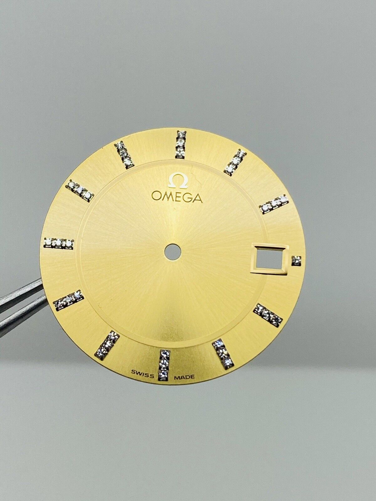 Brand New Omega Deville Prestige Quartz Original Company Fitted Diamonds Dial