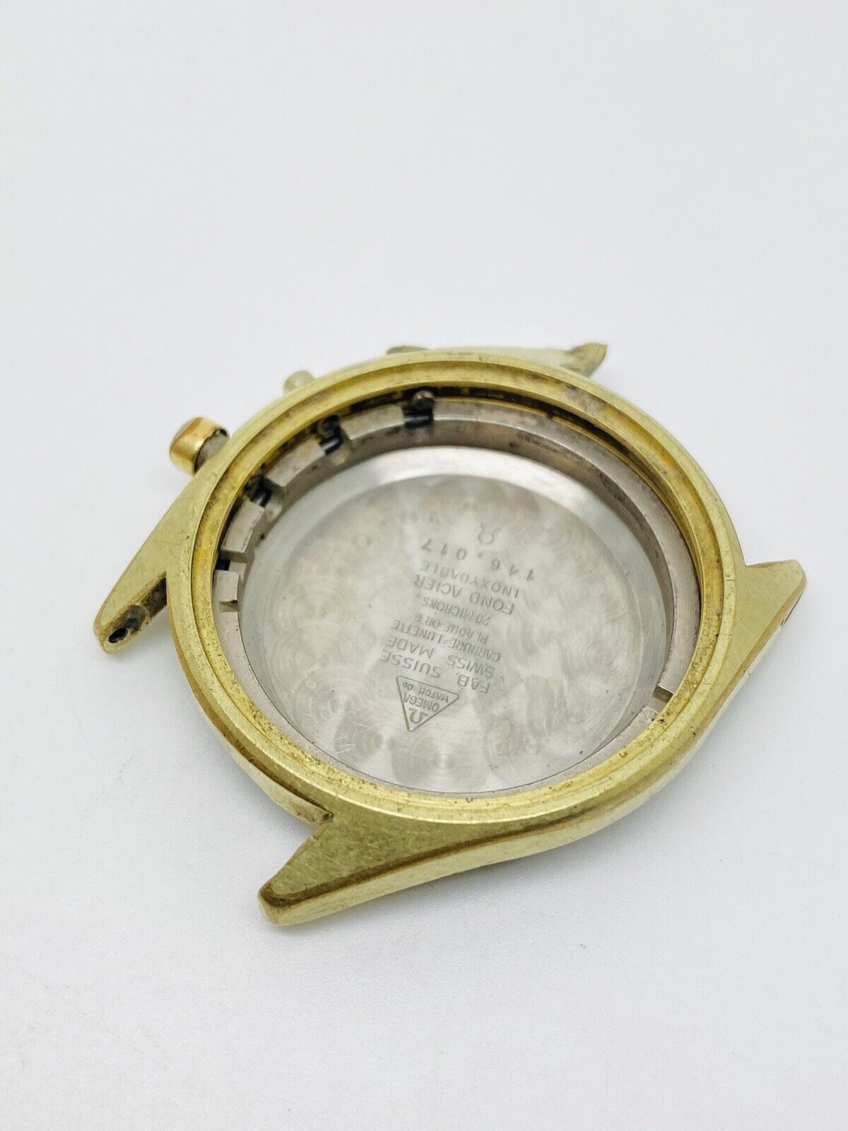 Vintage Omega Deville Chronograph Gold Plated Case and Movement Holder 146.017