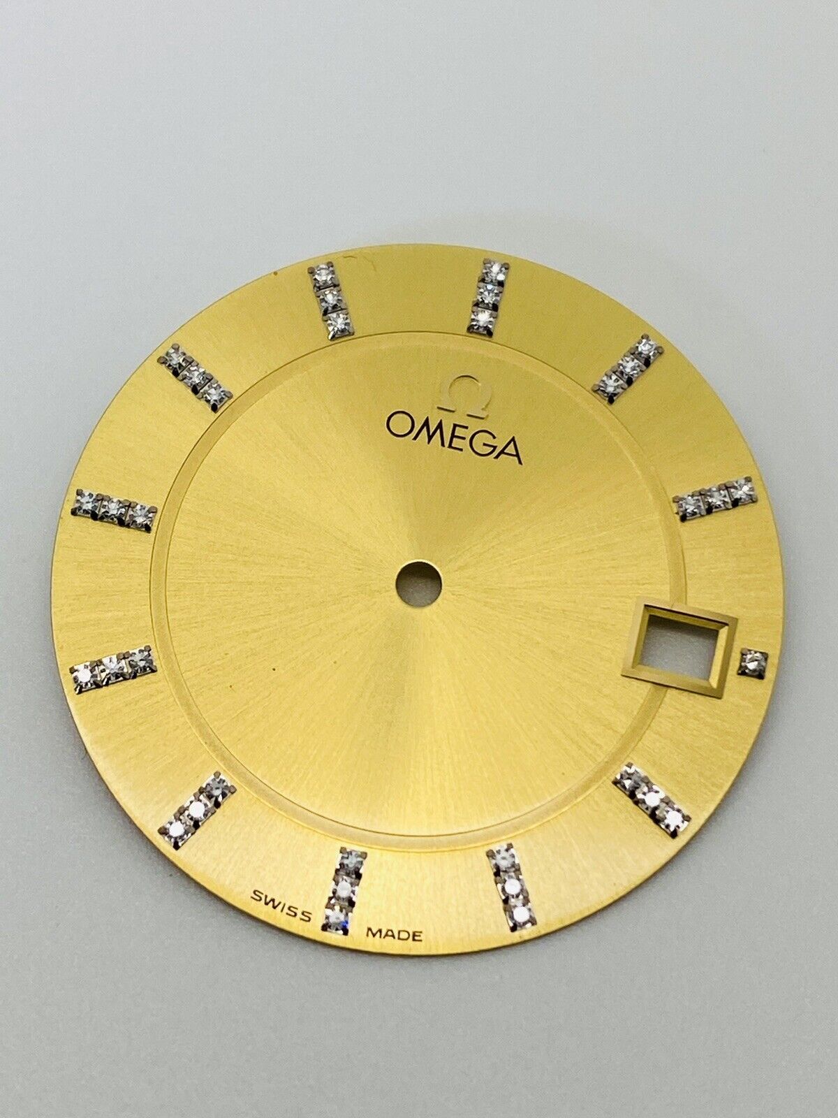 Brand New Omega Deville Prestige Quartz Original Company Fitted Diamonds Dial