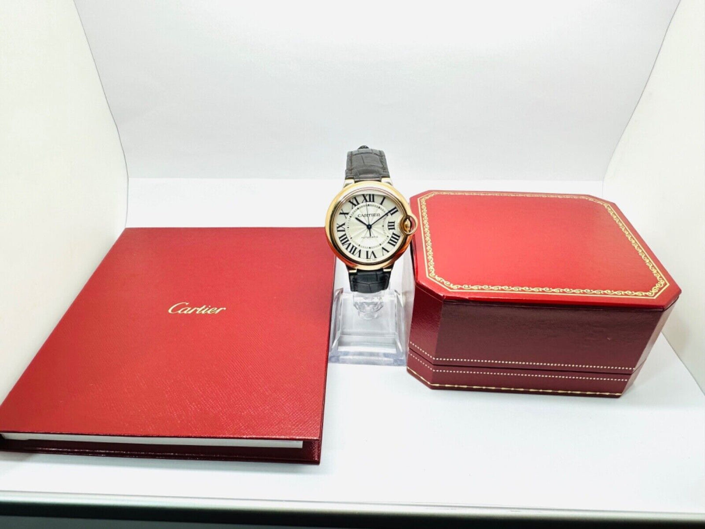 Cartier Ballon Bleu 18k Rose Gold Automatic 36mm 2015 With Box & Papers 3003.