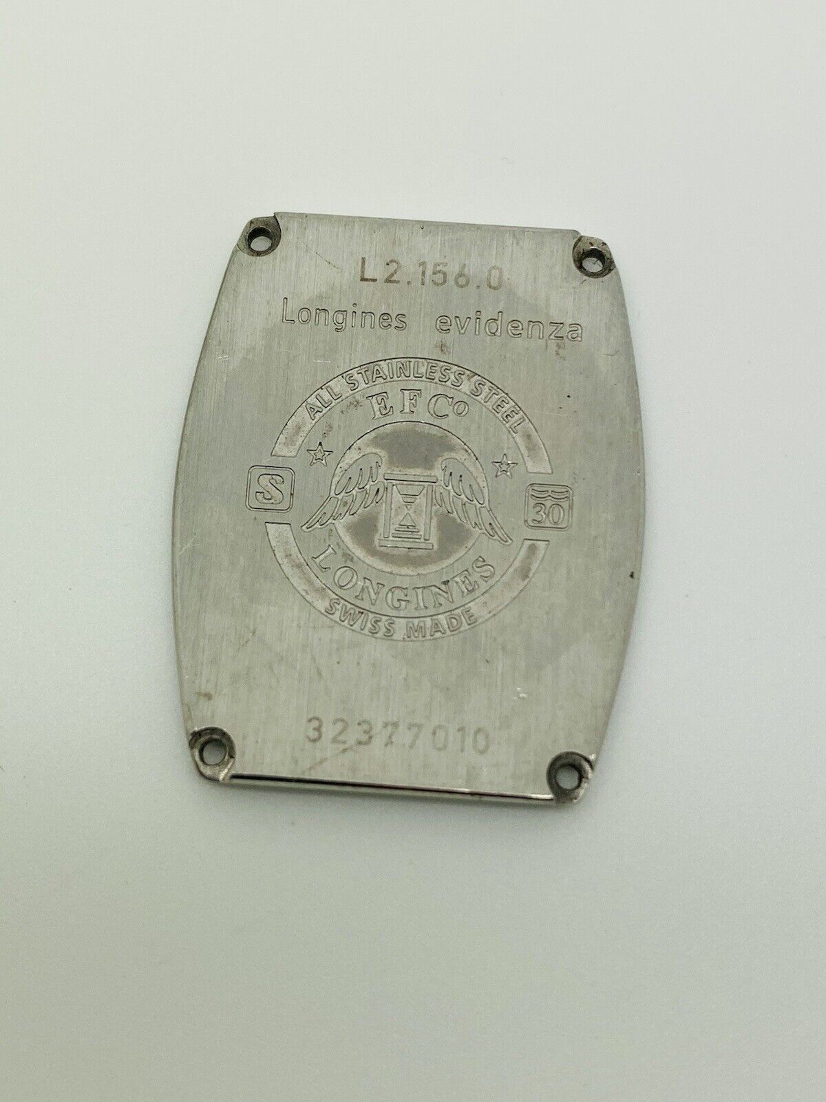 Longines Evidenza Original Stainless Steel Case back L2.156.0 32.85mm X 26.80mm