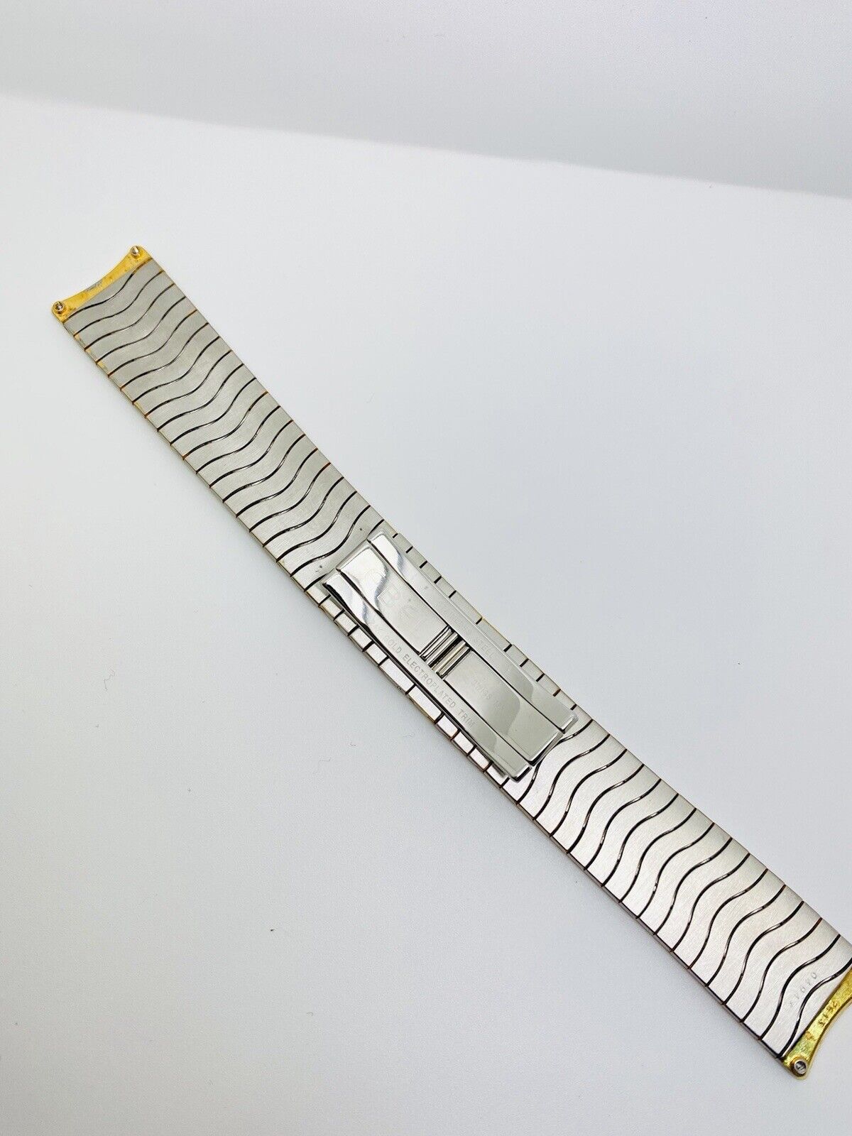 Ebel Stainless Steel And Gold Plated New Old Stock Bracelet With 4 Orig. Screws