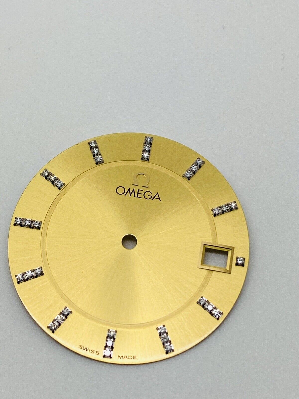 Brand New Omega Deville Prestige Quartz Original Company Fitted Diamonds Dial