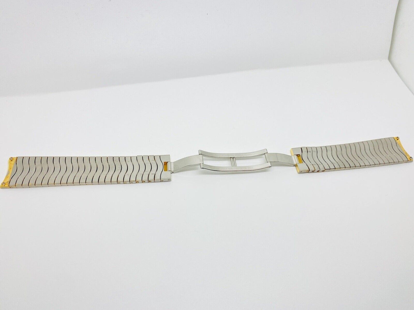 Ebel Stainless Steel And Gold Plated New Old Stock Bracelet With 4 Orig. Screws
