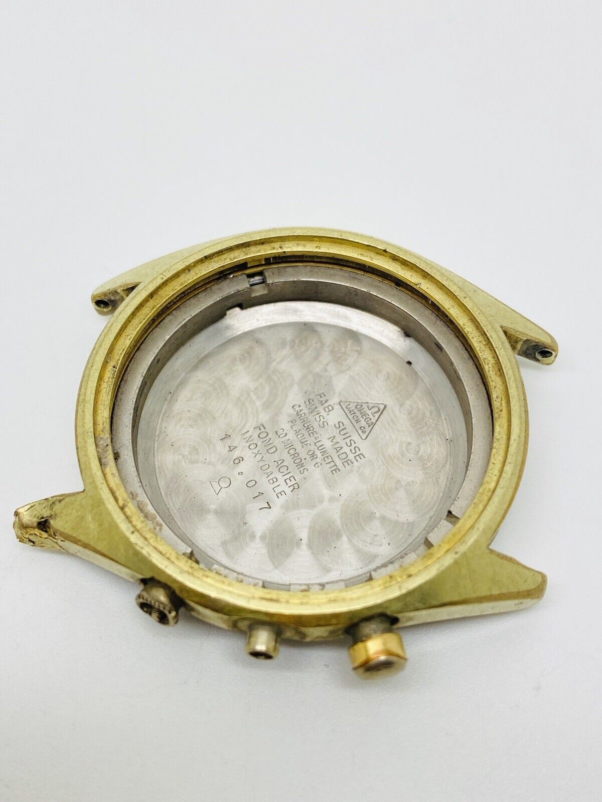 Vintage Omega Deville Chronograph Gold Plated Case and Movement Holder 146.017
