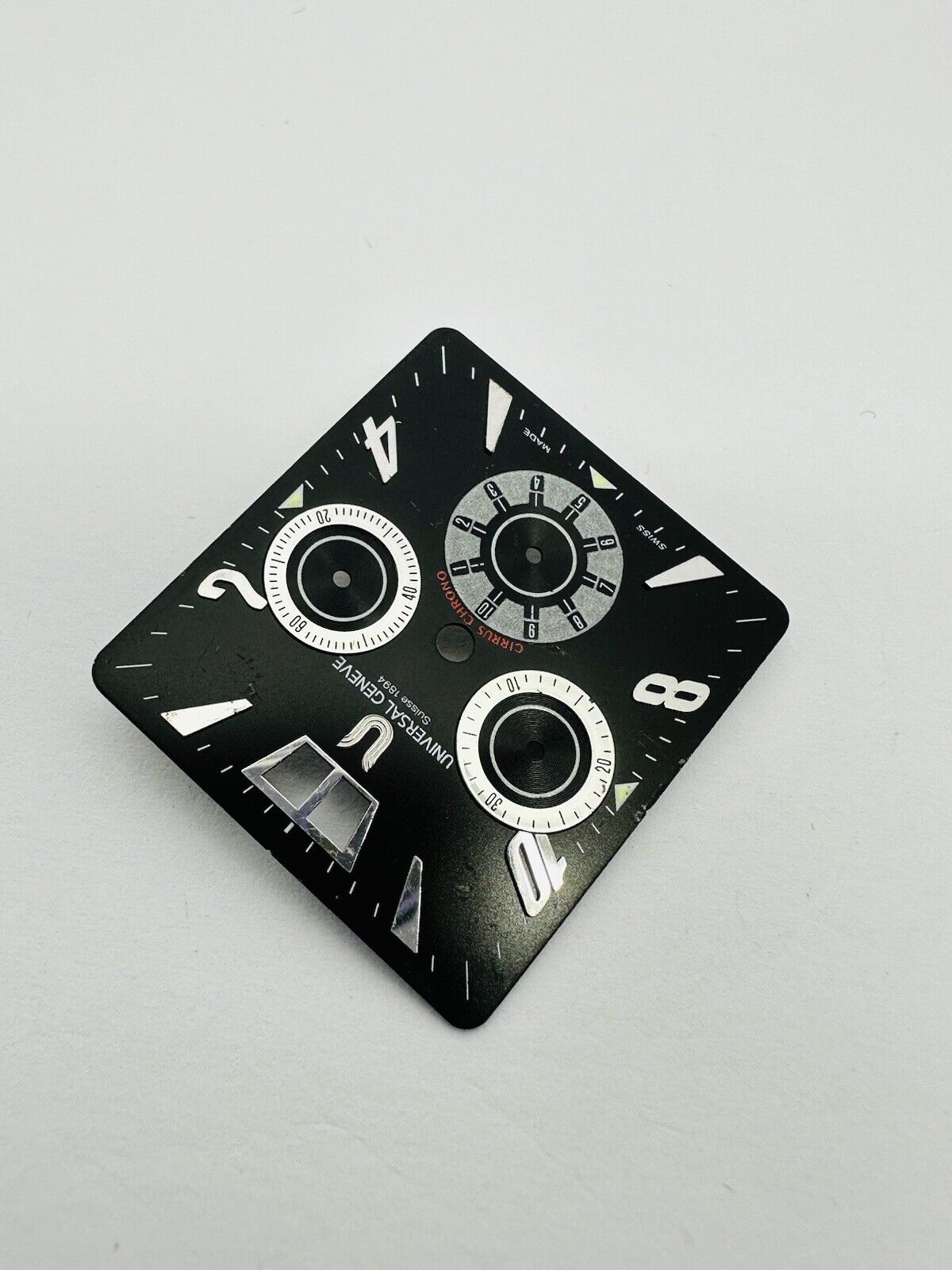 Universal Geneve Cirrus Chrono Black Chronograph Original Dial.