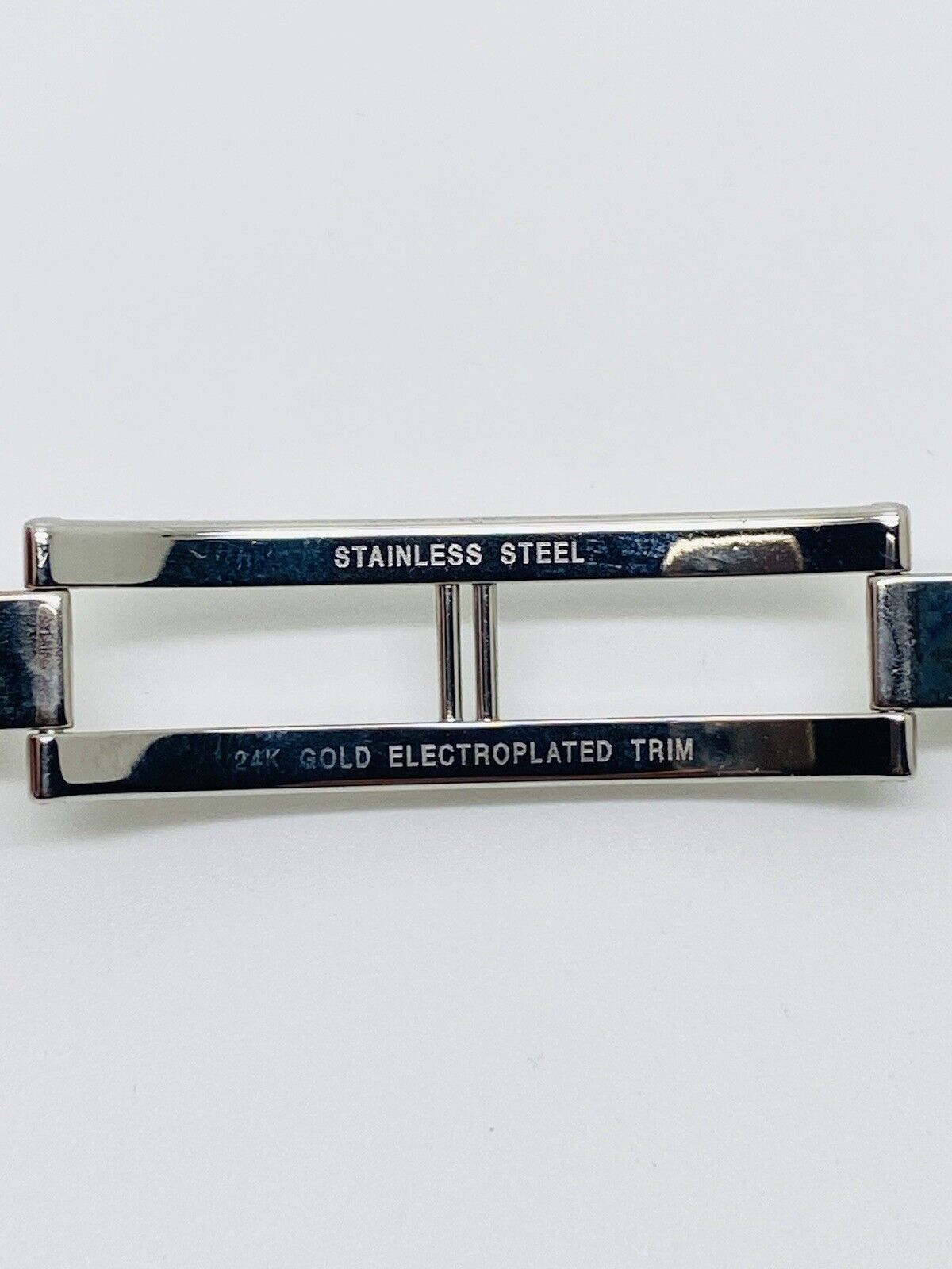 Ebel Stainless Steel And Gold Plated New Old Stock Bracelet With 4 Orig. Screws