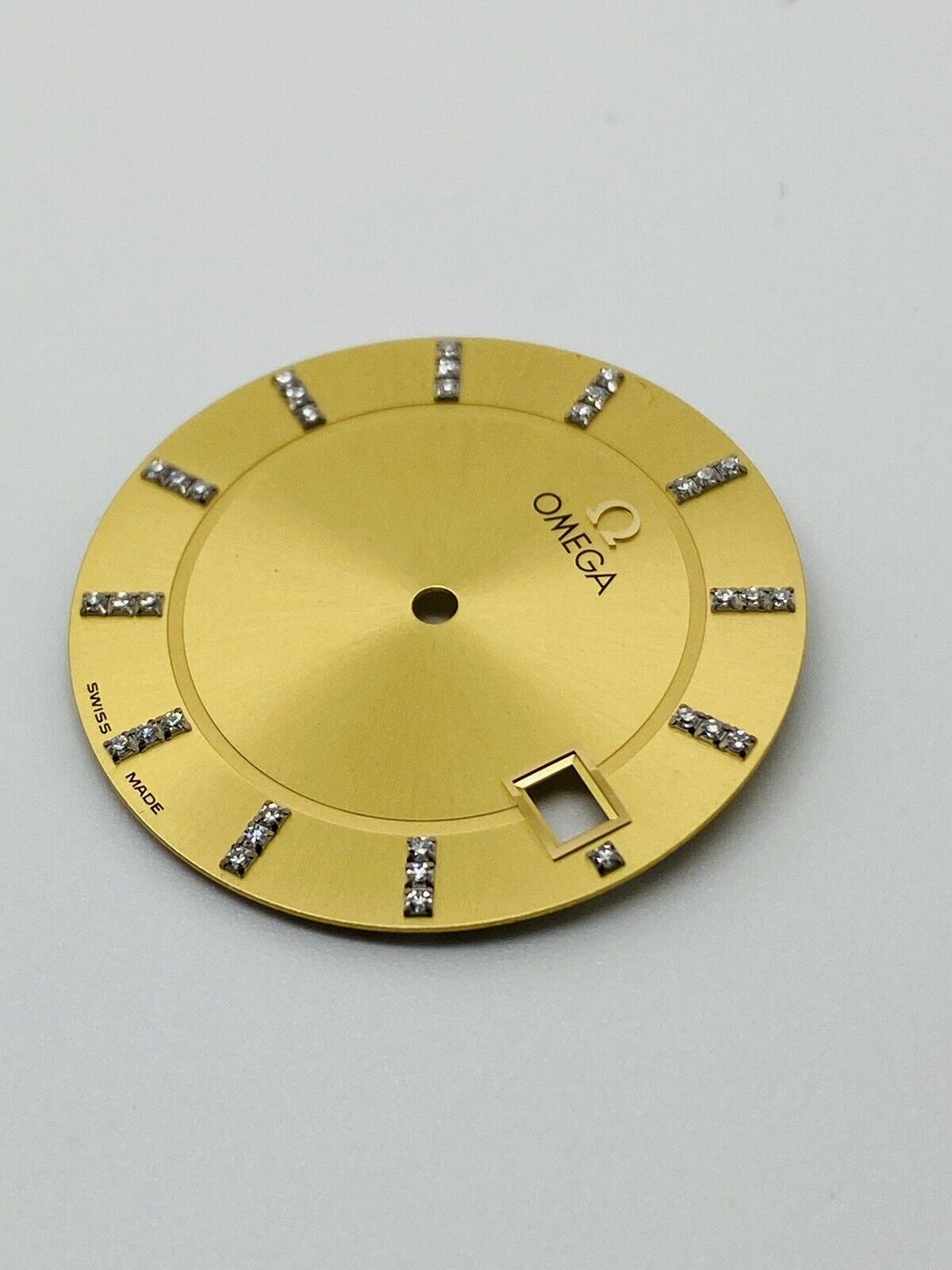 Brand New Omega Deville Prestige Quartz Original Company Fitted Diamonds Dial