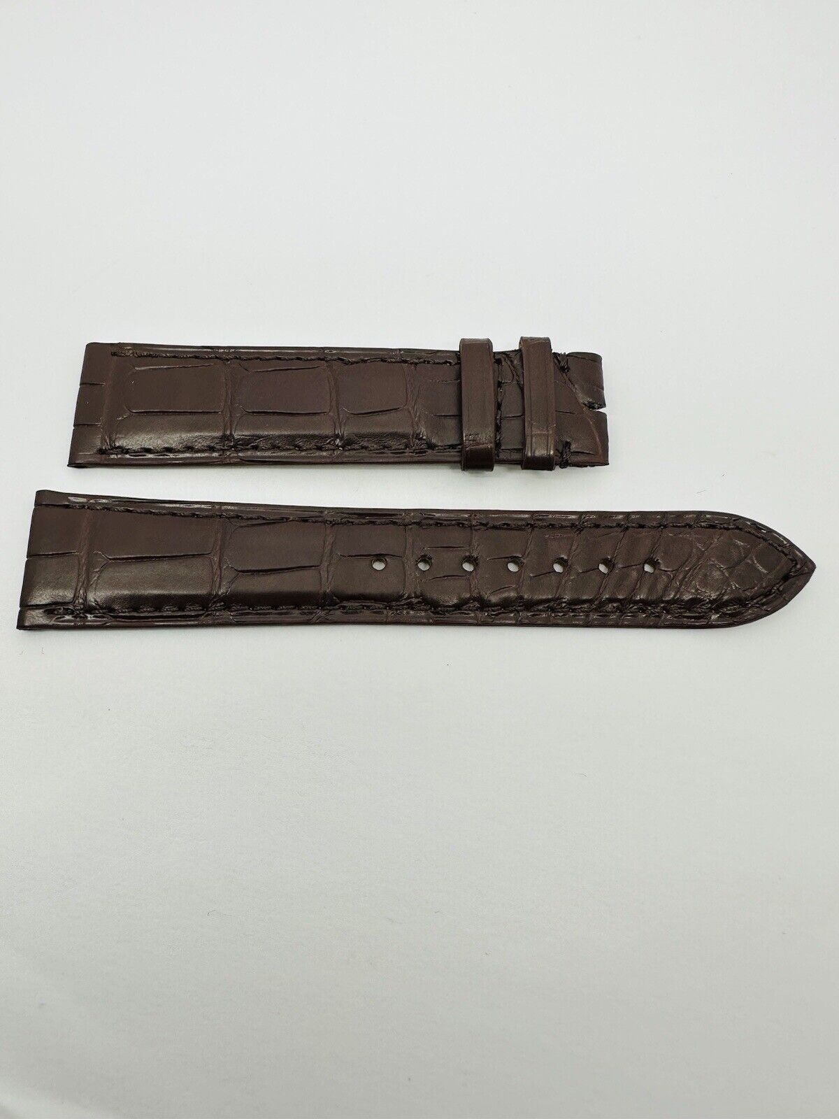 Brand New Cartier Semi Mat Dark Brown Alligator Original 19mm Band Strap.