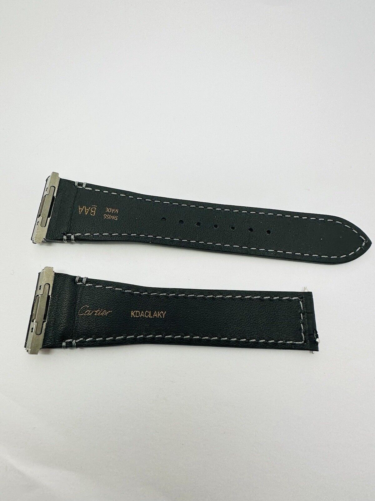 Brand New Cartier Alligator Semimat Grey 23mm Strap For Santos Chronograph 43mm.