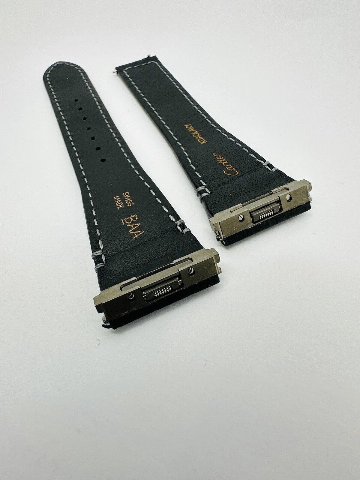 Brand New Cartier Alligator Semimat Grey 23mm Strap For Santos Chronograph 43mm.
