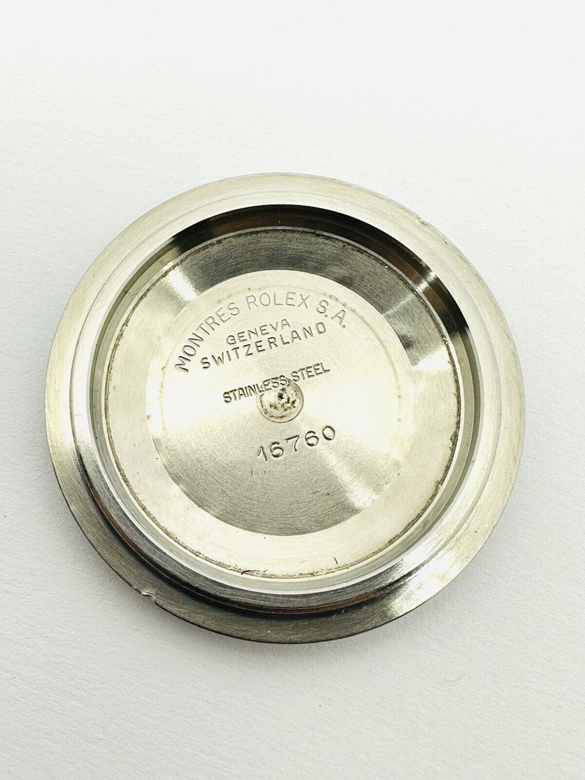 Vintage Rolex GMT Master II Stainless Steel Case Back Reference 16760.