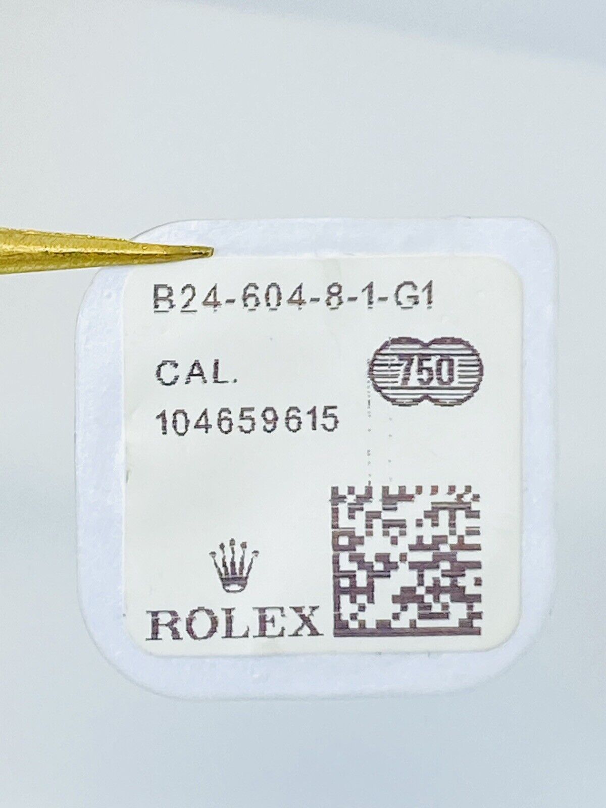 Brand New Rolex Twin Lock 18k Yellow Gold 6mm Crown B24-604-8-1-G1