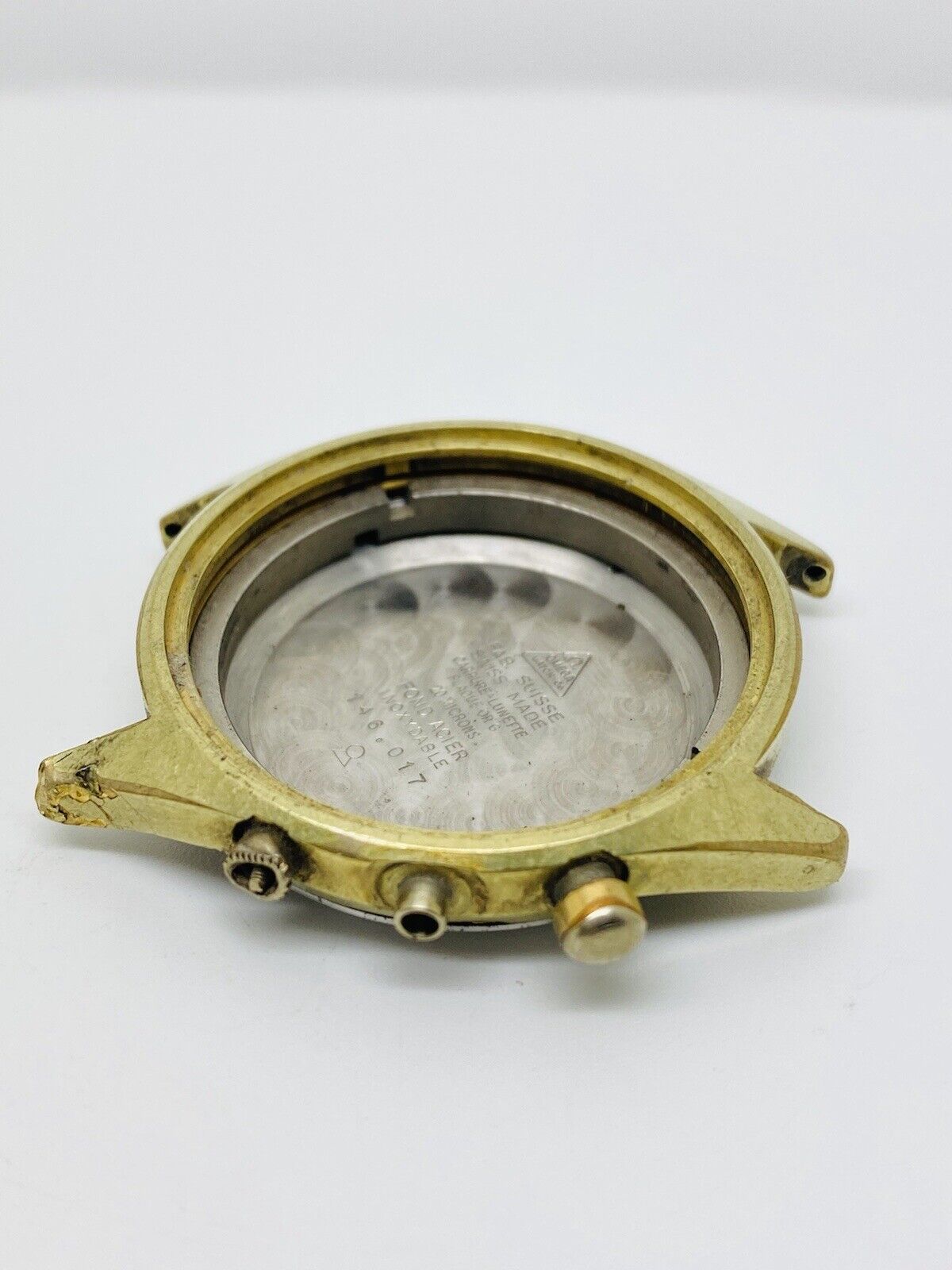 Vintage Omega Deville Chronograph Gold Plated Case and Movement Holder 146.017