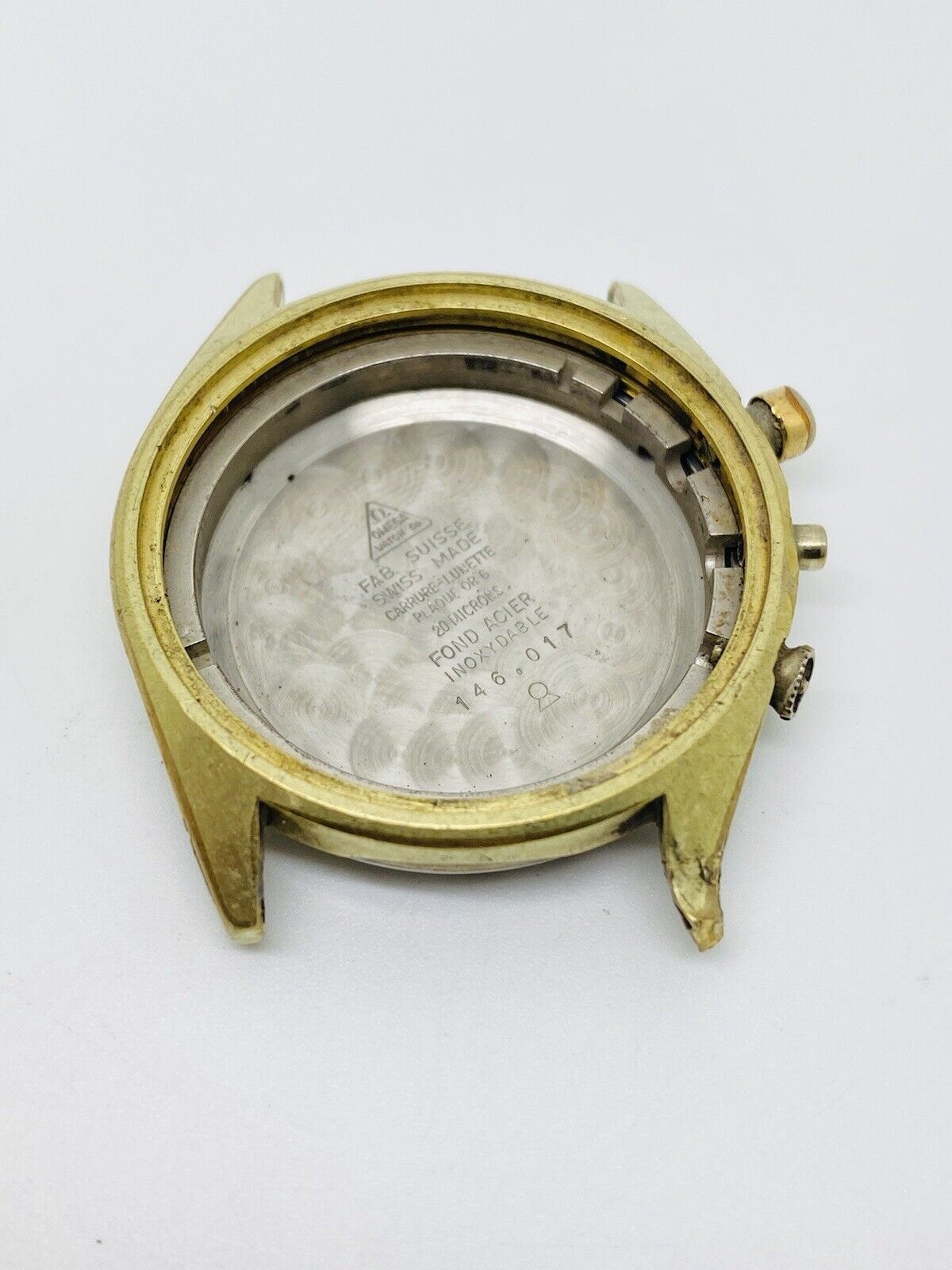 Vintage Omega Deville Chronograph Gold Plated Case and Movement Holder 146.017