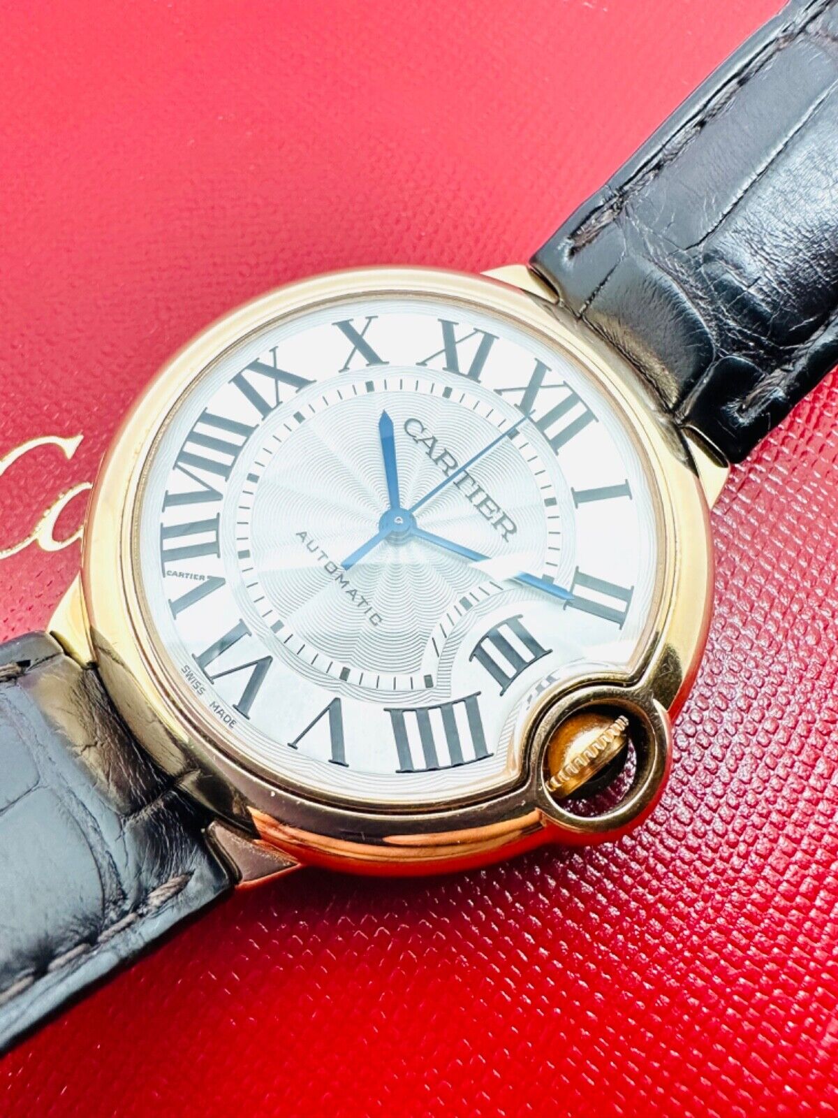 Cartier Ballon Bleu 18k Rose Gold Automatic 36mm 2015 With Box & Papers 3003.