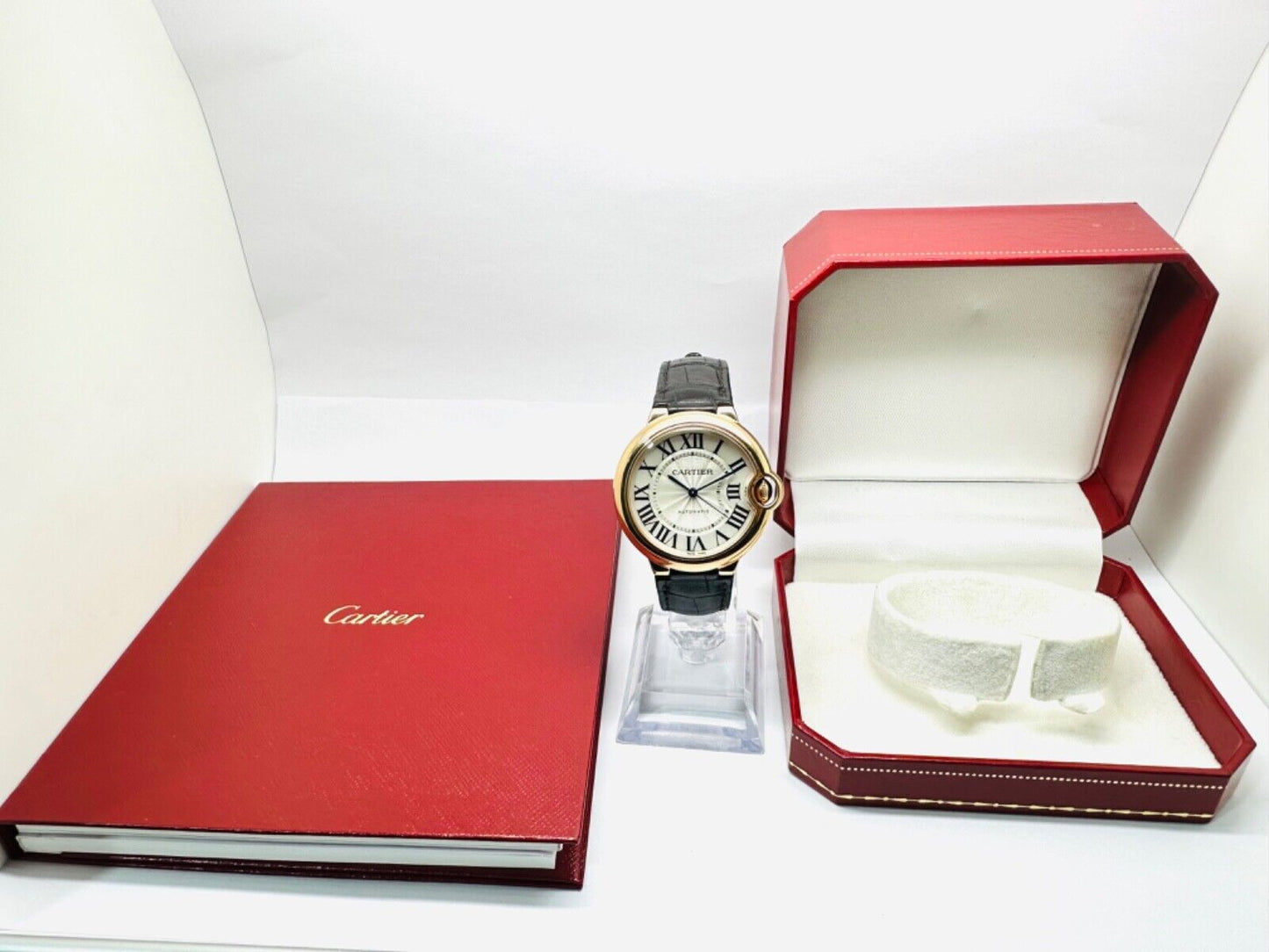 Cartier Ballon Bleu 18k Rose Gold Automatic 36mm 2015 With Box & Papers 3003.