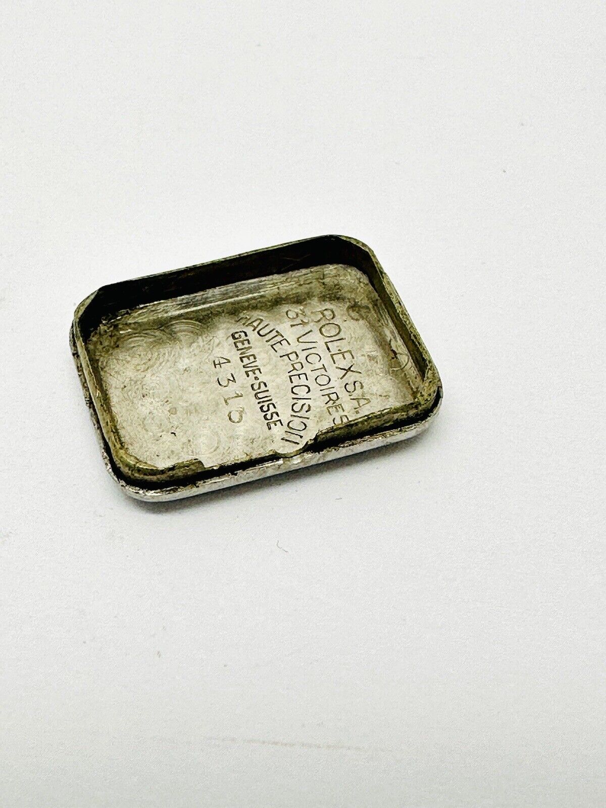 Vintage Rolex 4130 Stainless Steel Case Back.