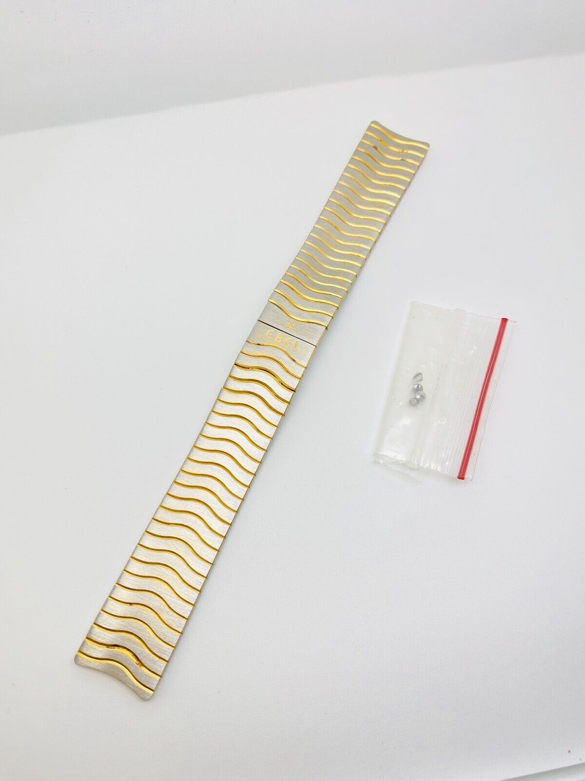 Ebel Stainless Steel And Gold Plated New Old Stock Bracelet With 4 Orig. Screws