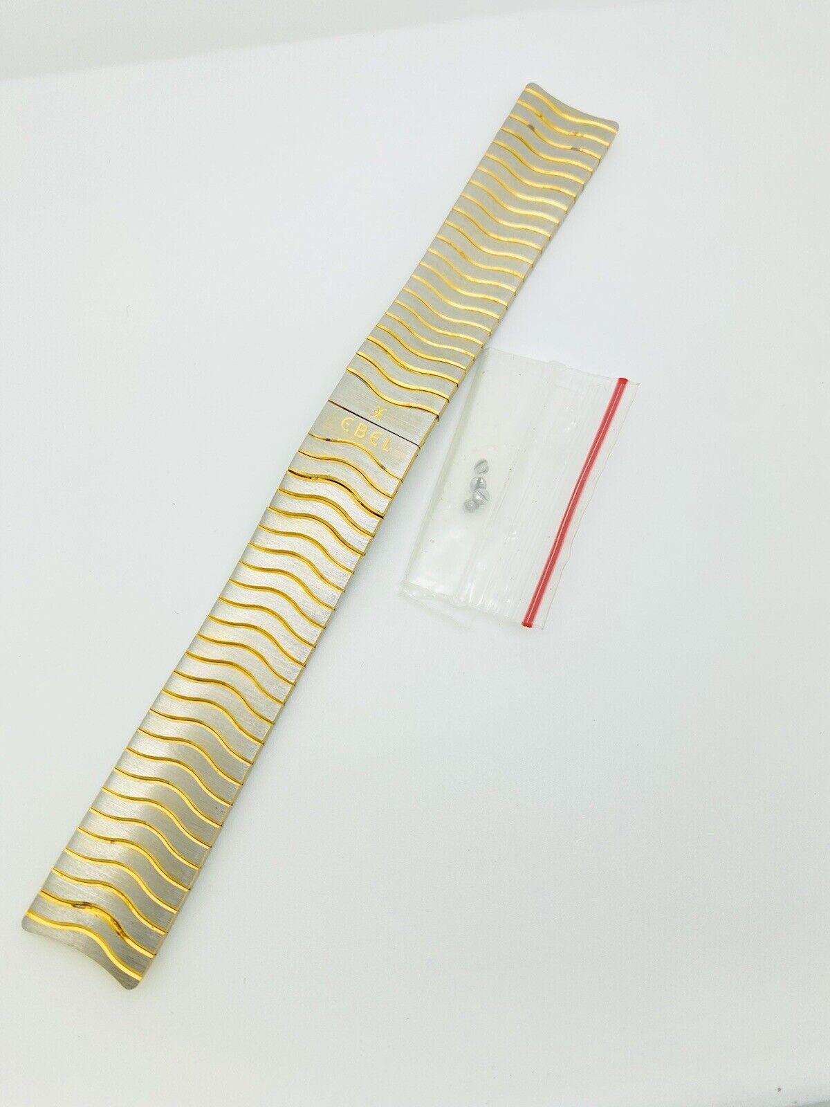 Ebel Stainless Steel And Gold Plated New Old Stock Bracelet With 4 Orig. Screws