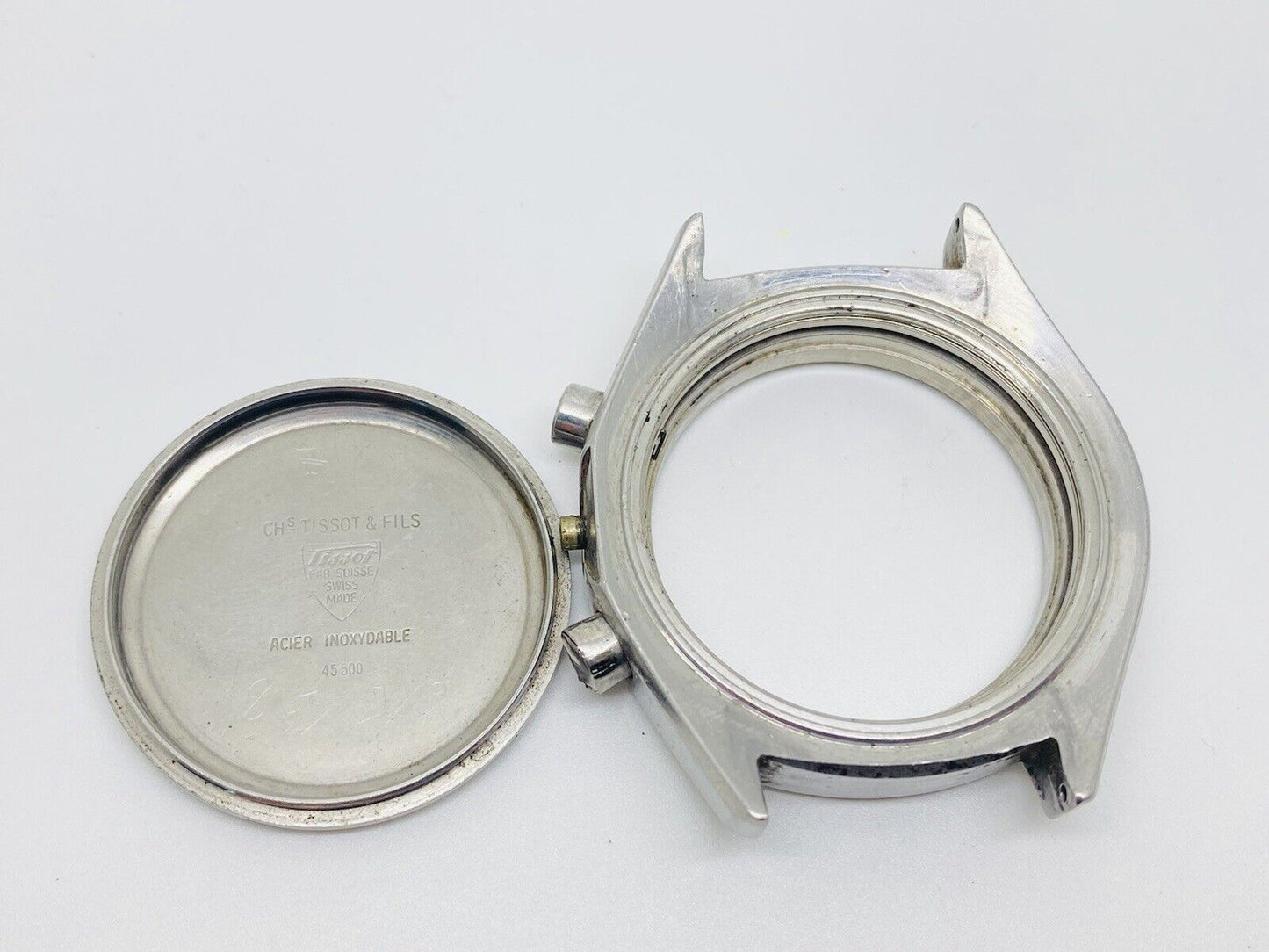 Vintage Tissot Navigator Stainless Steel Ref. 45.500 Original Case No Glass 41mm