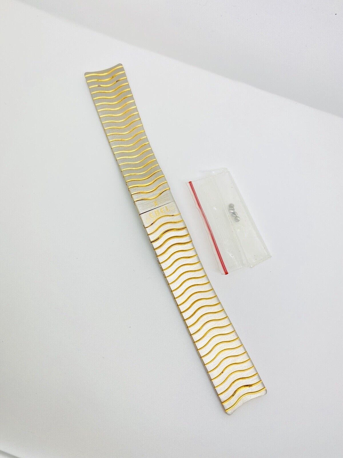 Ebel Stainless Steel And Gold Plated New Old Stock Bracelet With 4 Orig. Screws