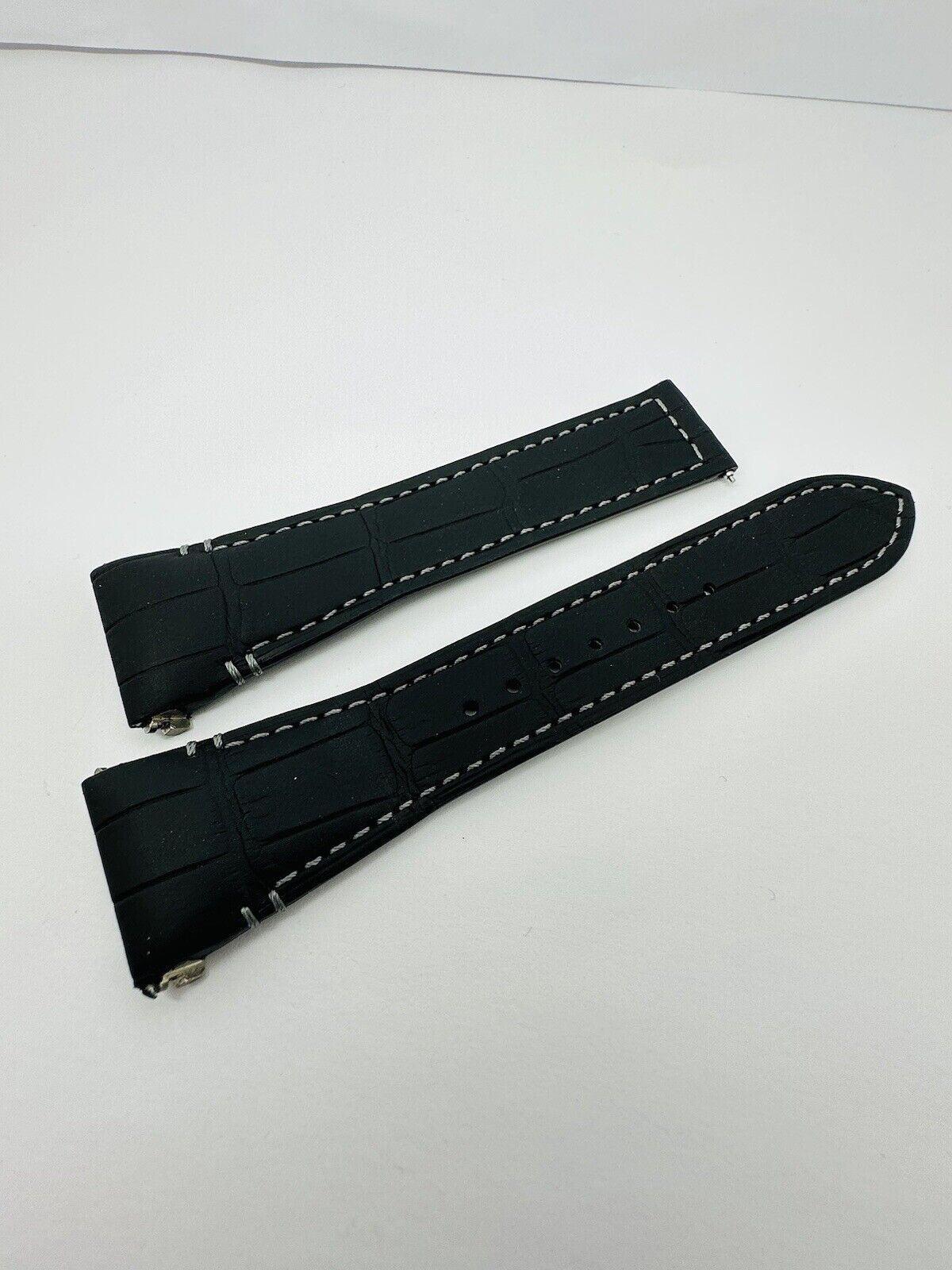 Brand New Cartier Alligator Semimat Grey 23mm Strap For Santos Chronograph 43mm.
