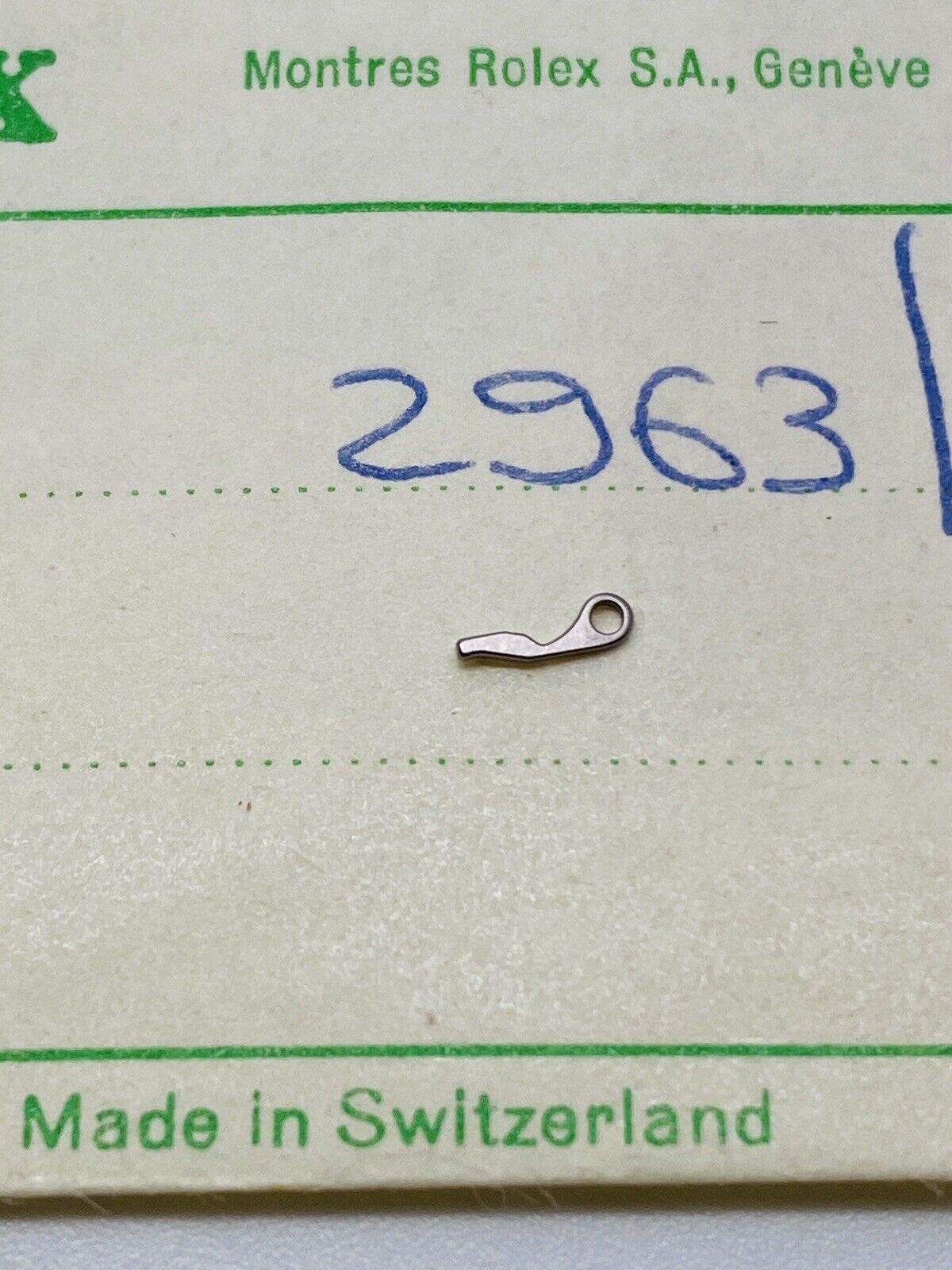 Brand New Rolex Yoke For Sliding Pinion Calibre 1400 Part # 2963 Orig. Open Part