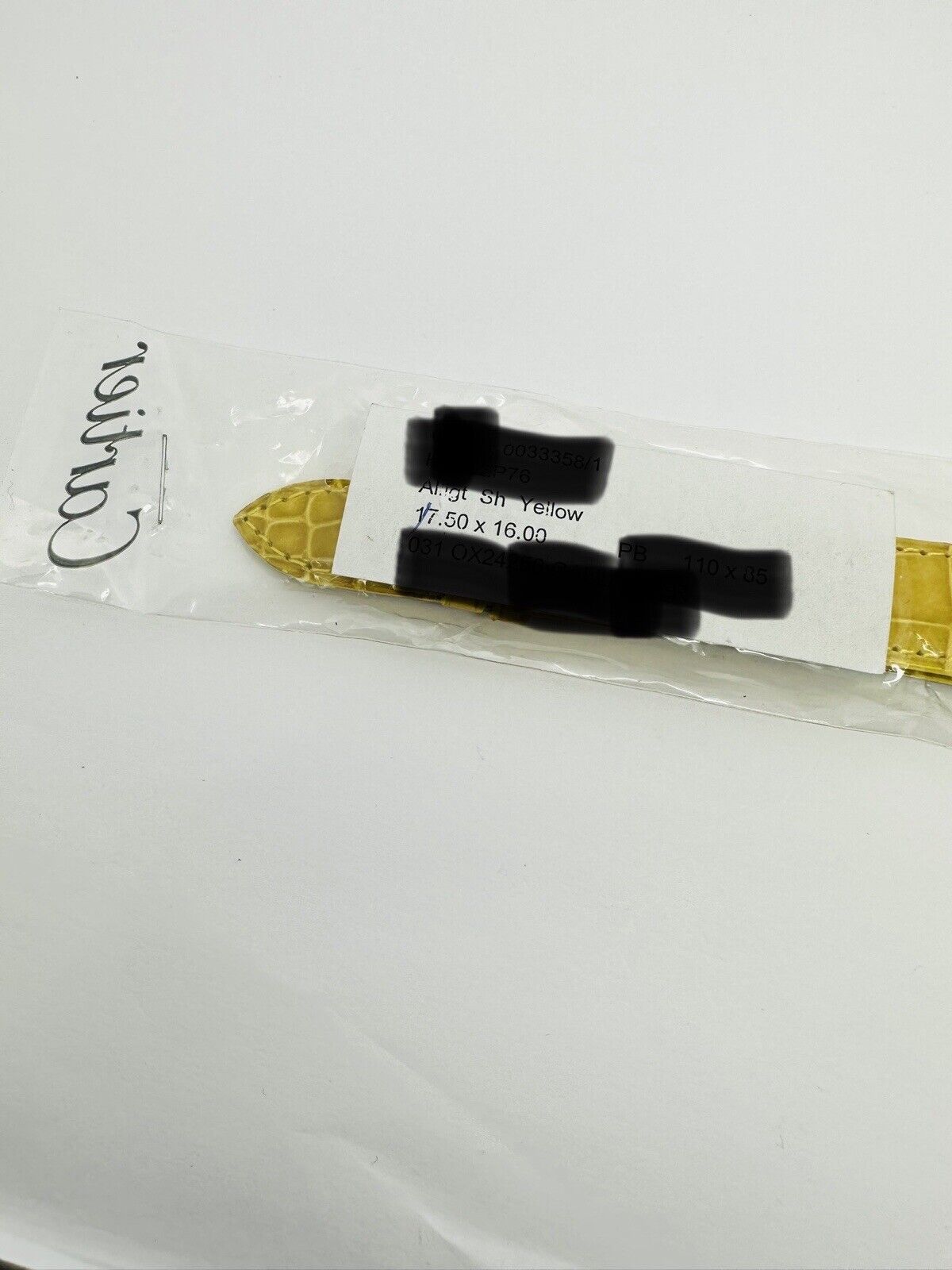 Brand New Rare Cartier Alligator Original Yellow 17mm Band Strap.
