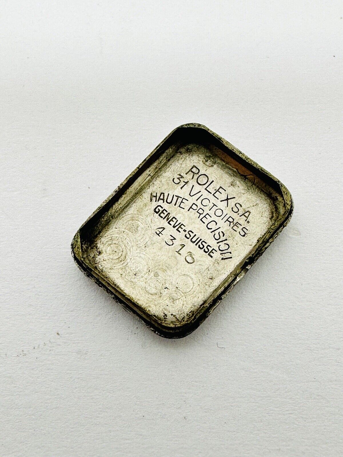 Vintage Rolex 4130 Stainless Steel Case Back.