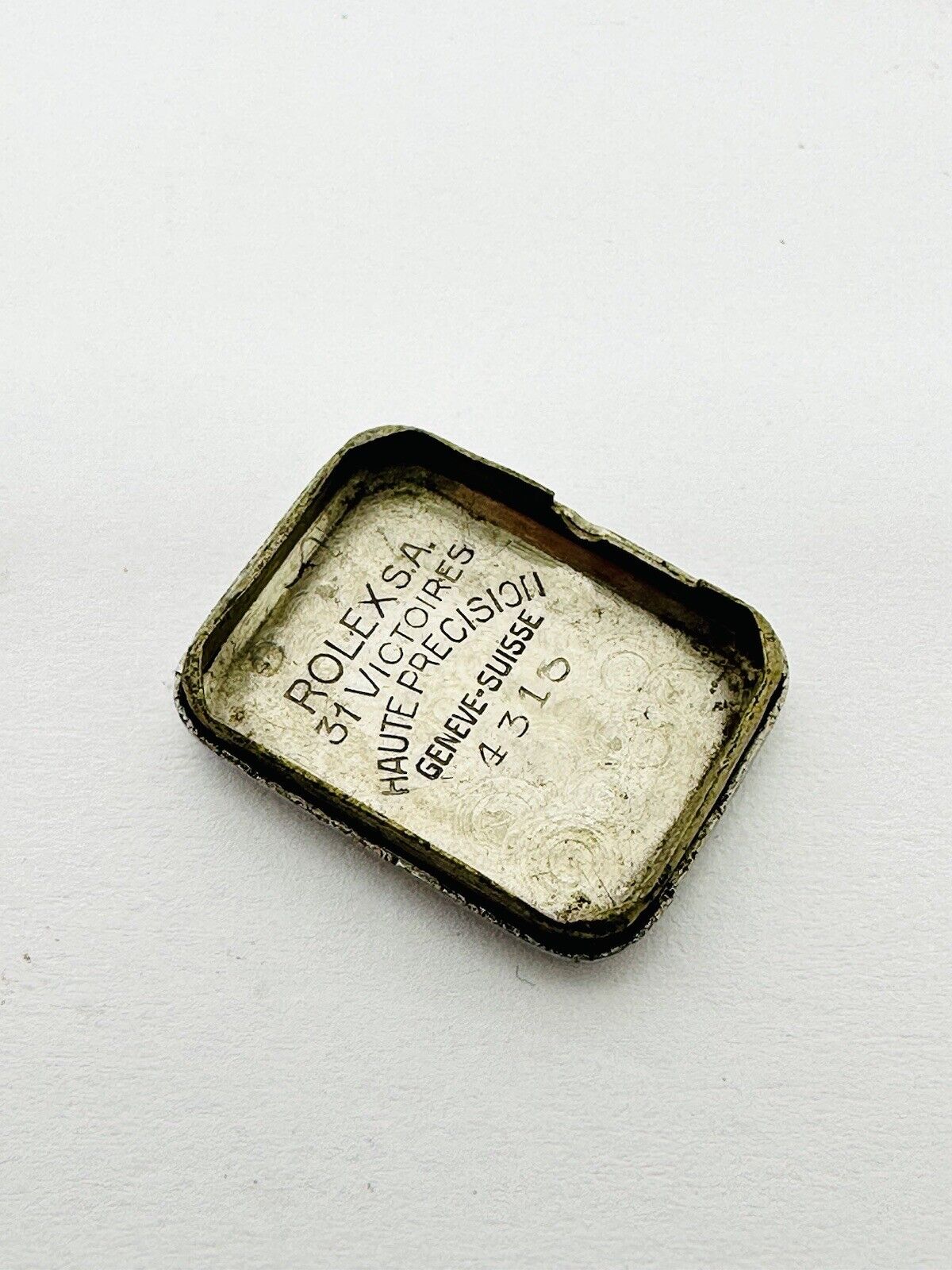 Vintage Rolex 4130 Stainless Steel Case Back.