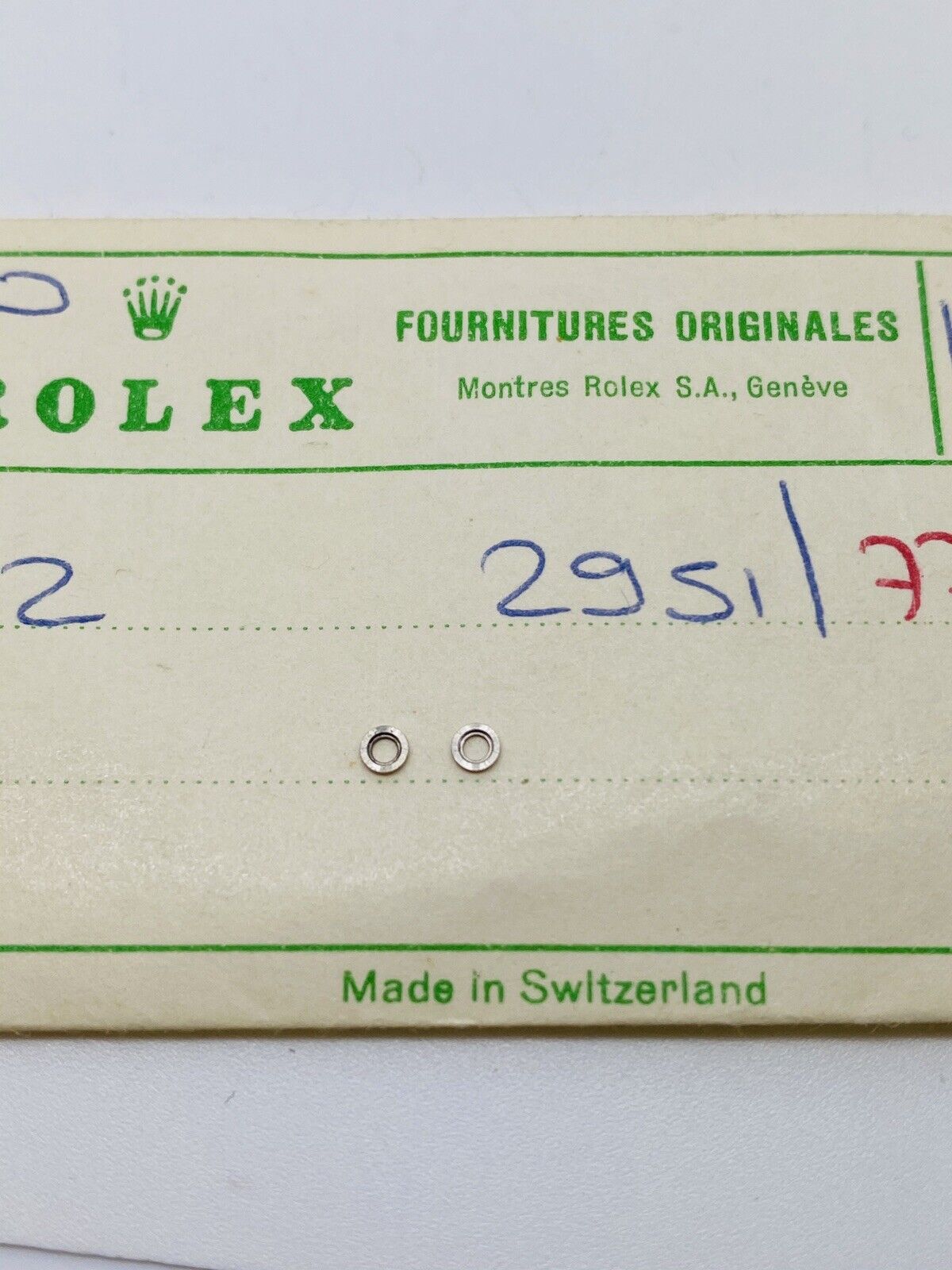 Brand New Rolex 2 Crown Wheel Core Calibre 1400 Part # 2951 Original Open Part