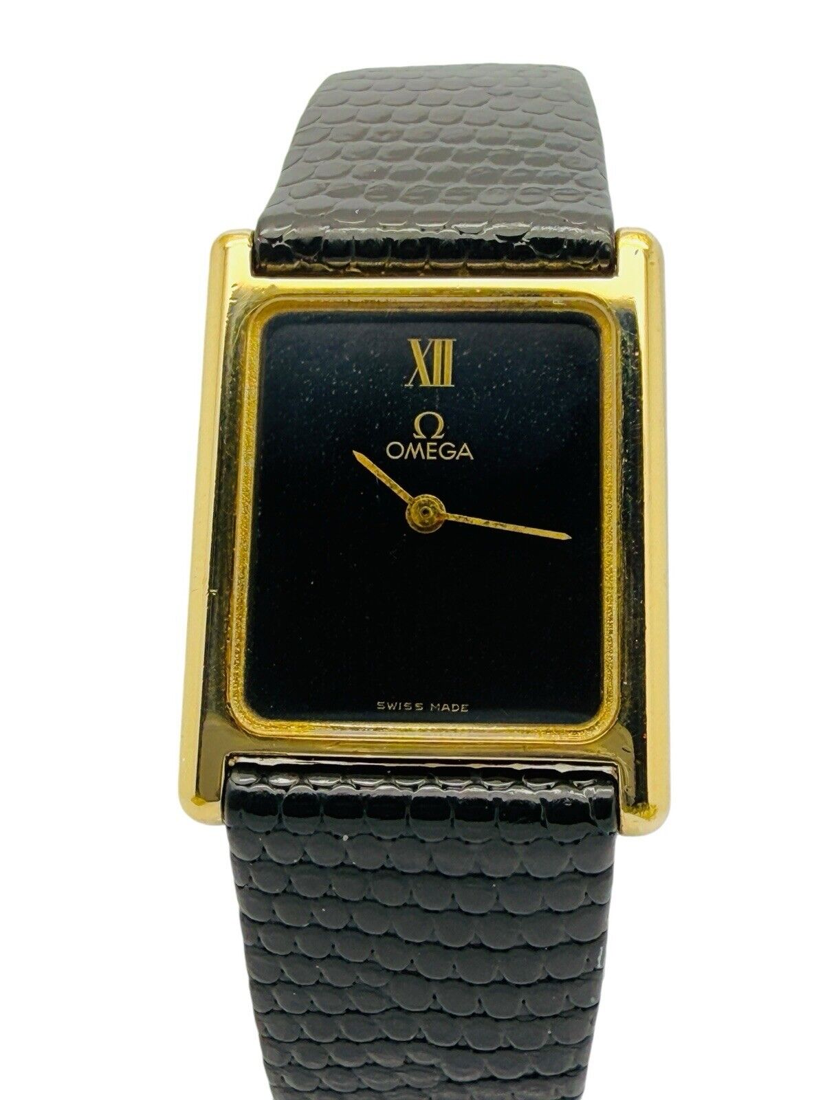 Vintage Omega Gold Plated Quartz 1983 Dress Watch With Box & Papers Ref.591.0027