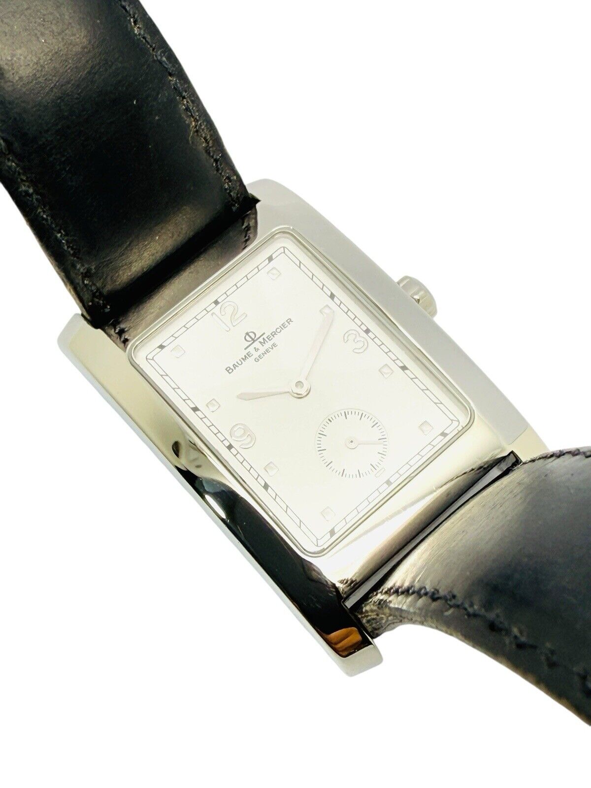 Baume & Mercier Hampton Sub Second Quartz White Stainless Steel Wrist Watch