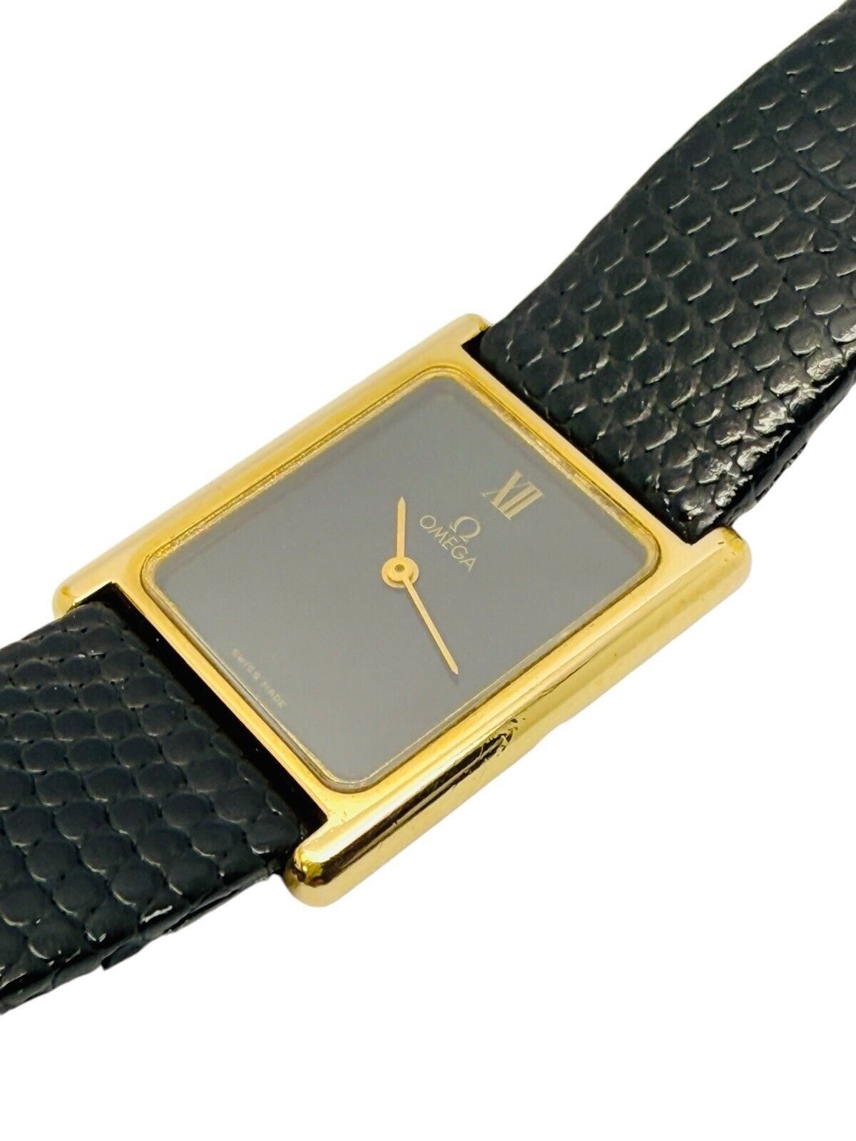 Vintage Omega Gold Plated Quartz 1983 Dress Watch With Box & Papers Ref.591.0027