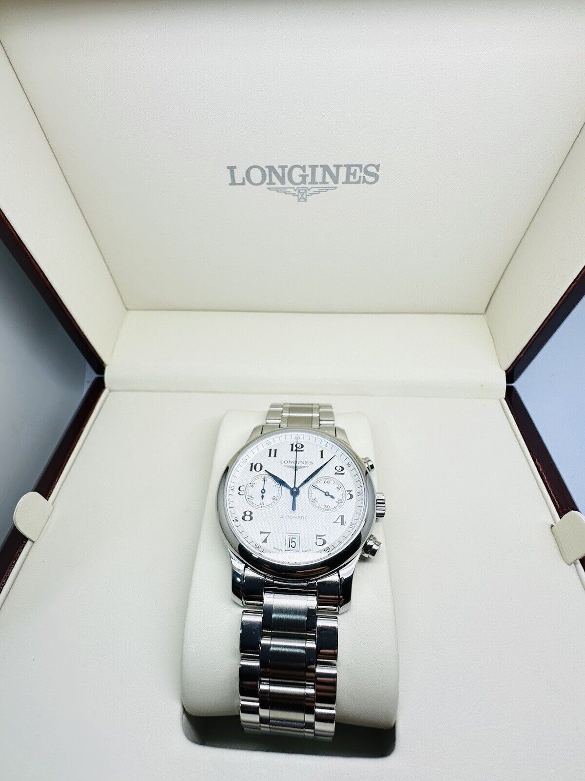 Longines Automatic Chronograph Master Collection 40mm SS L2.669.4 W/ Box & Paper