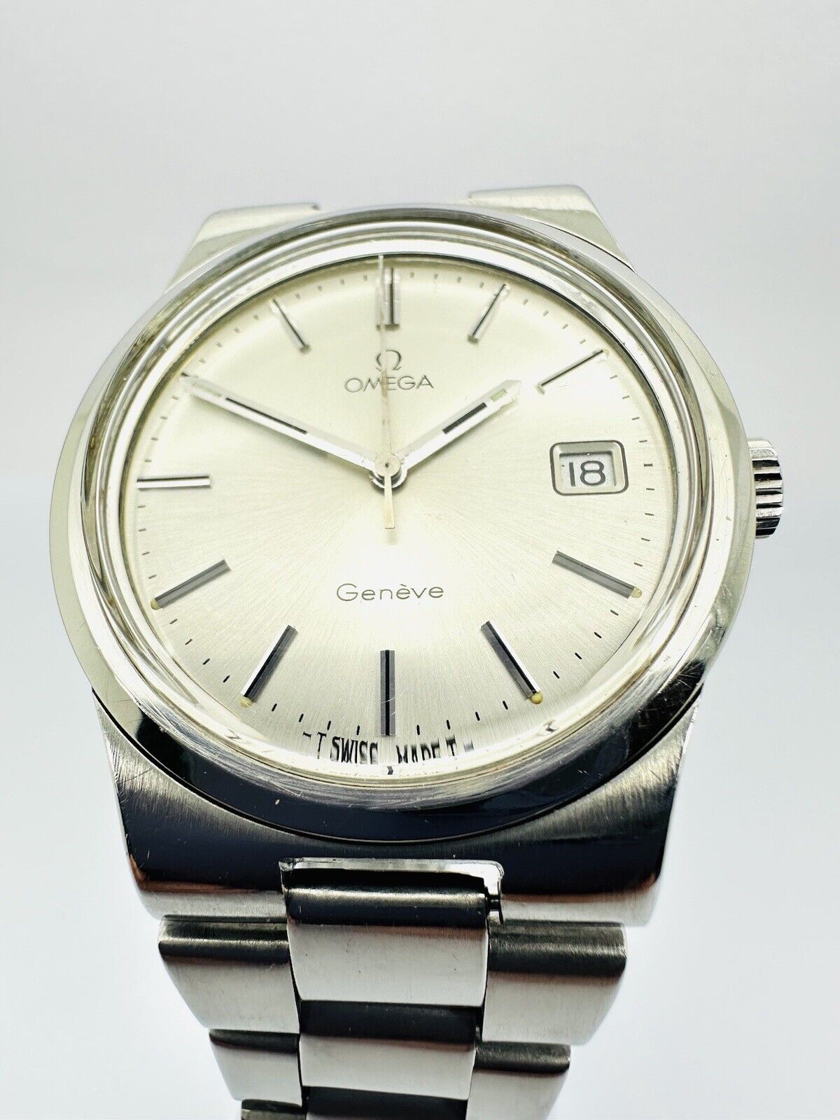 Vintage Omega Geneve Date 36mm 1972 Cal. 1030 Stainless Steel Ref. 136 0103