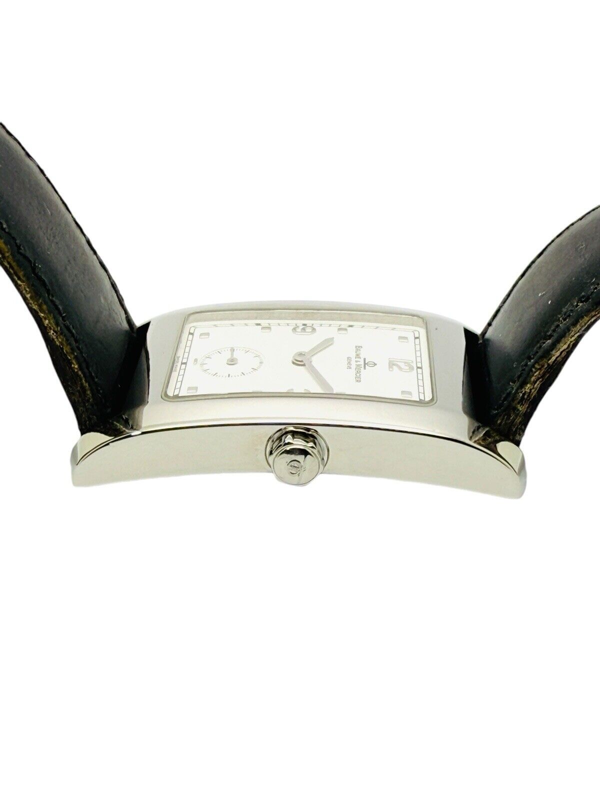 Baume & Mercier Hampton Sub Second Quartz White Stainless Steel Wrist Watch