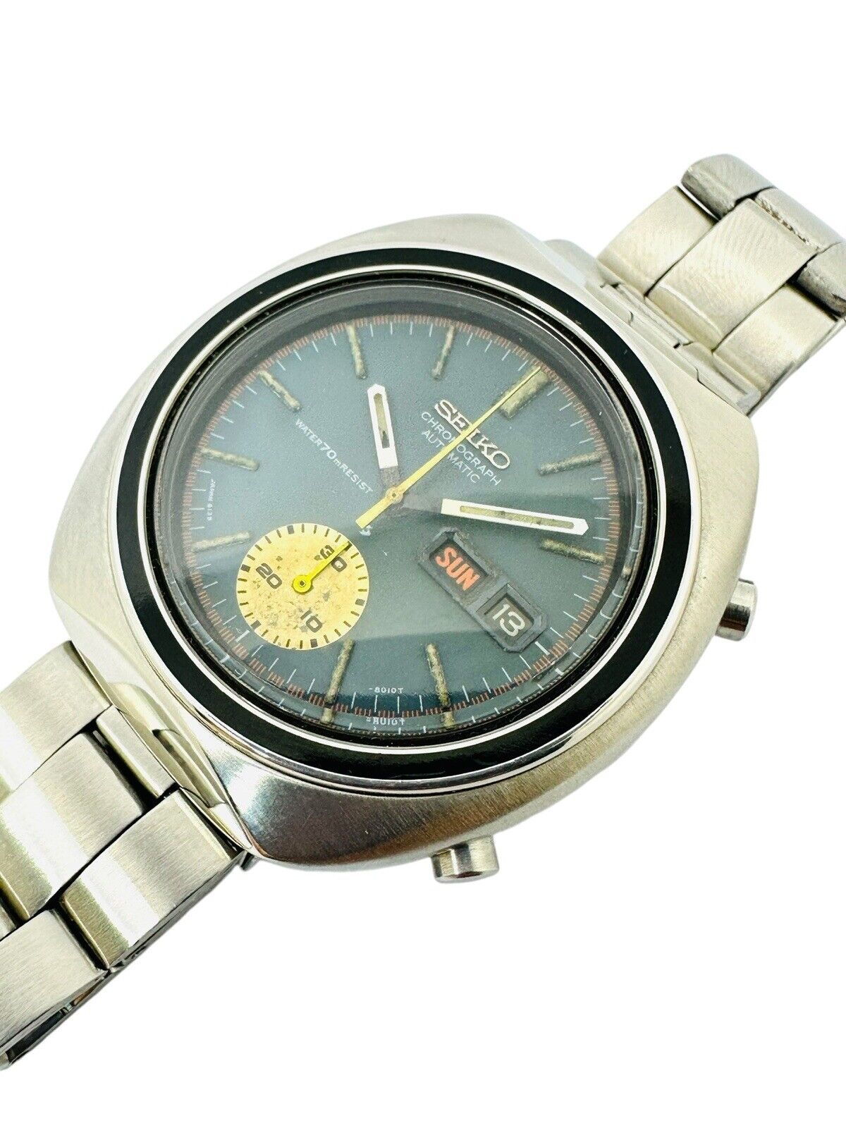 Vintage Seiko Chronograph Automatic Day-Date 1970’s Cal. 6139B SS 6139-8002.