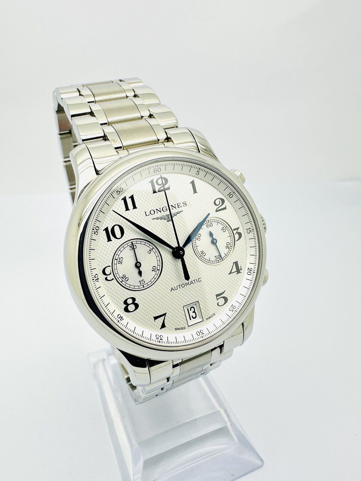 Longines Automatic Chronograph Master Collection 40mm SS L2.669.4 W/ Box & Paper