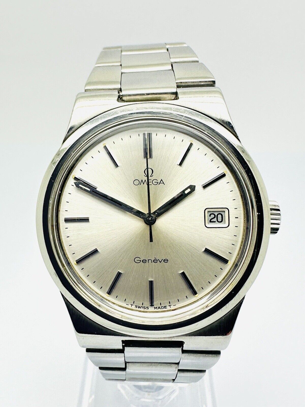 Vintage Omega Geneve Date 36mm 1972 Cal. 1030 Stainless Steel Ref. 136 0103